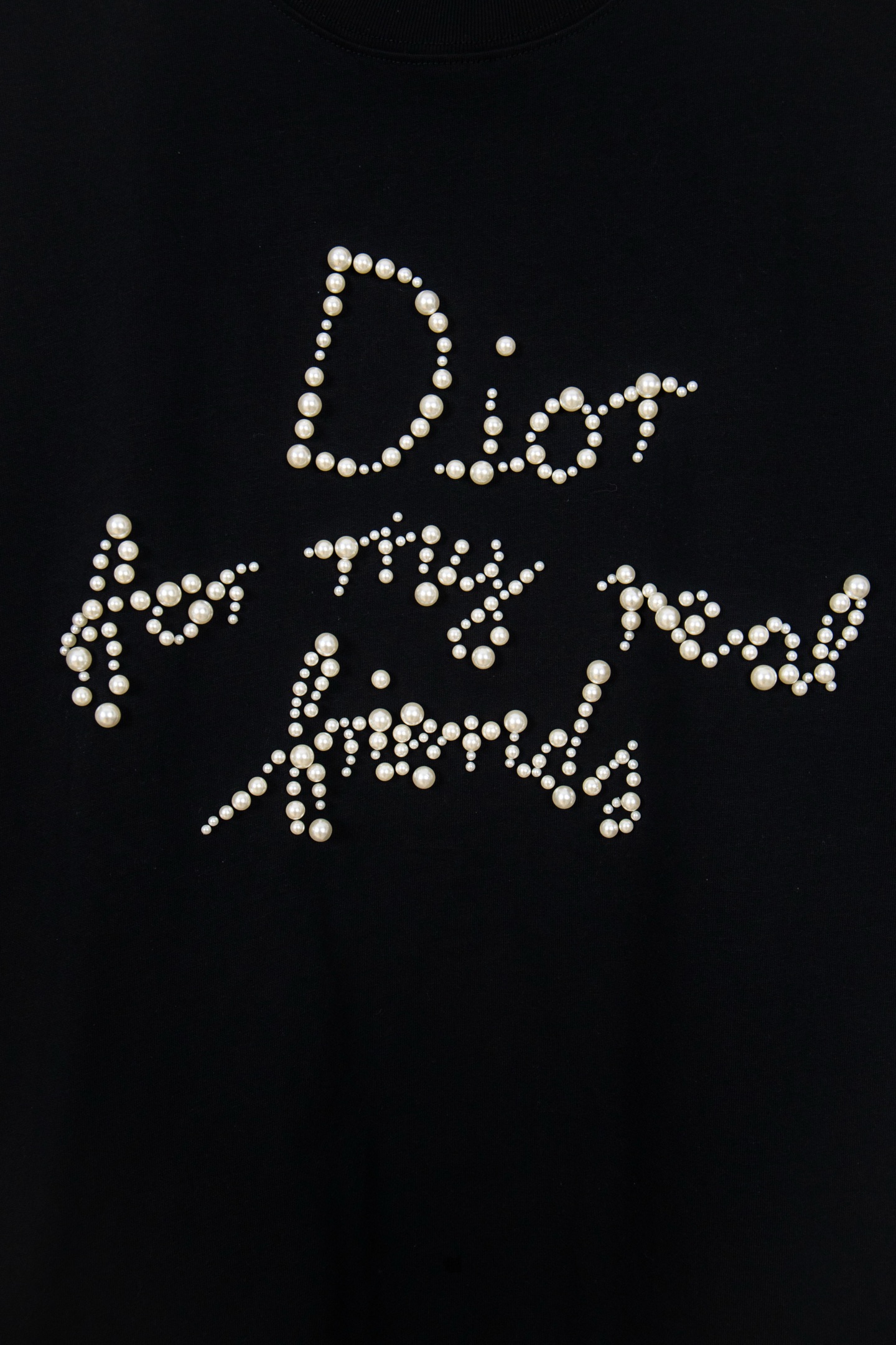 Dior/迪奥 25ss 珍珠字母短袖T恤 白 黑-Chinese UA Cheap High Quatity Brand Clothes Bags handbags Sneakers wholesale wholesaler seller from China Factory suppliers Fashion Clothing Shoes best Quality Beautiful Price Dior/迪奥 25ss 珍珠字母短袖T恤 白 黑