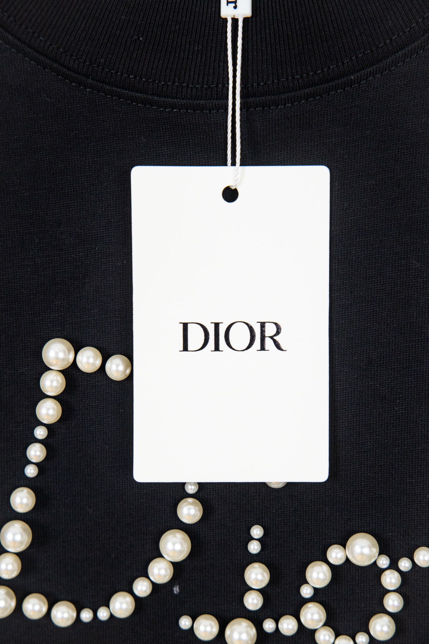 Dior/迪奥 25ss 珍珠字母短袖T恤 白 黑-Chinese UA Cheap High Quatity Brand Clothes Bags handbags Sneakers wholesale wholesaler seller from China Factory suppliers Fashion Clothing Shoes best Quality Beautiful Price Dior/迪奥 25ss 珍珠字母短袖T恤 白 黑