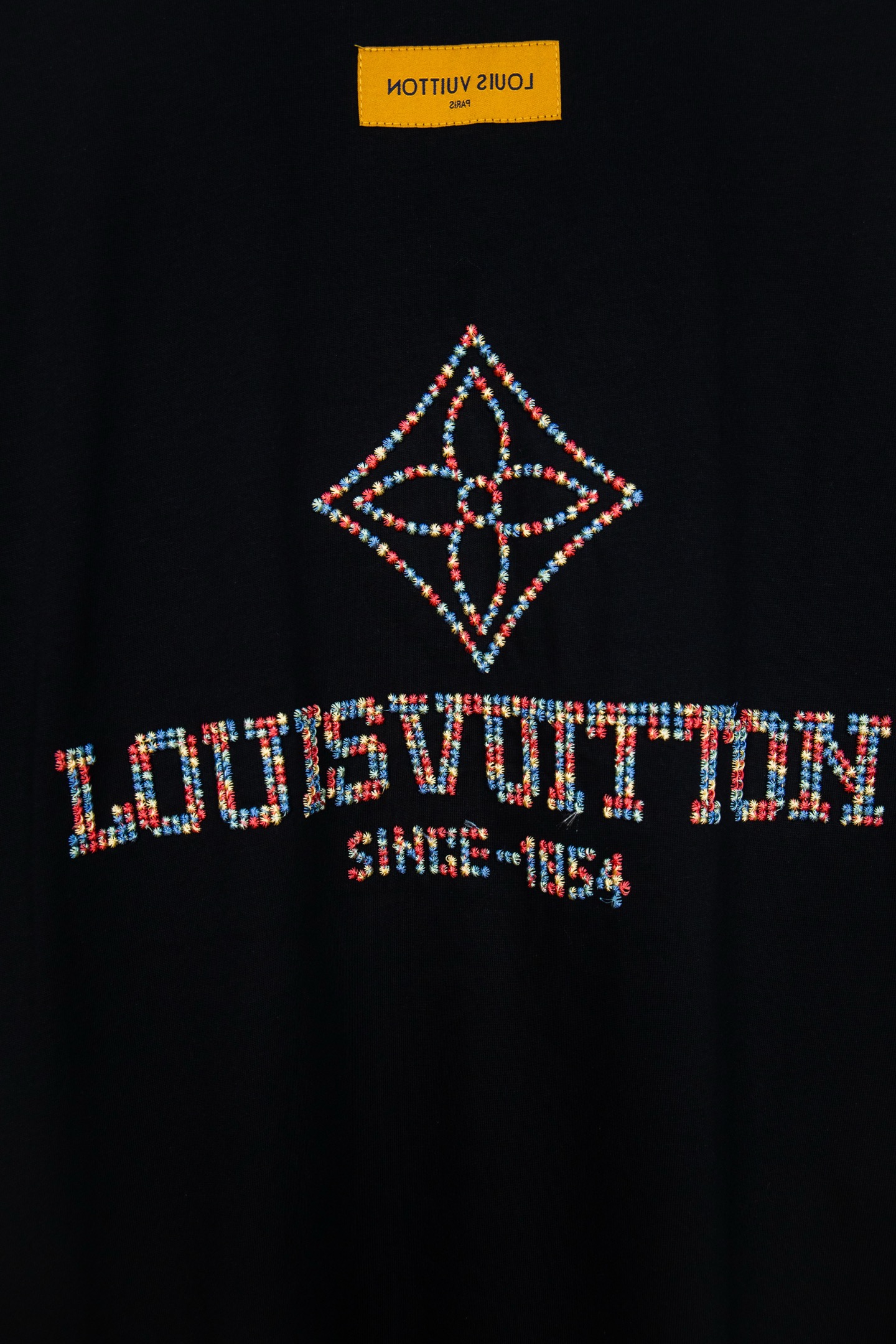 Louis Vuitton/路易威登 25ss 彩色编织绳短袖T恤 白 黑