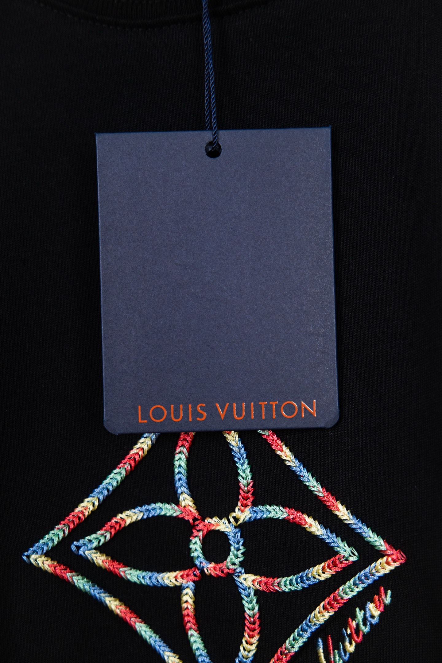 Louis Vuitton/路易威登 25ss 彩色编织绳短袖T恤 白 黑
