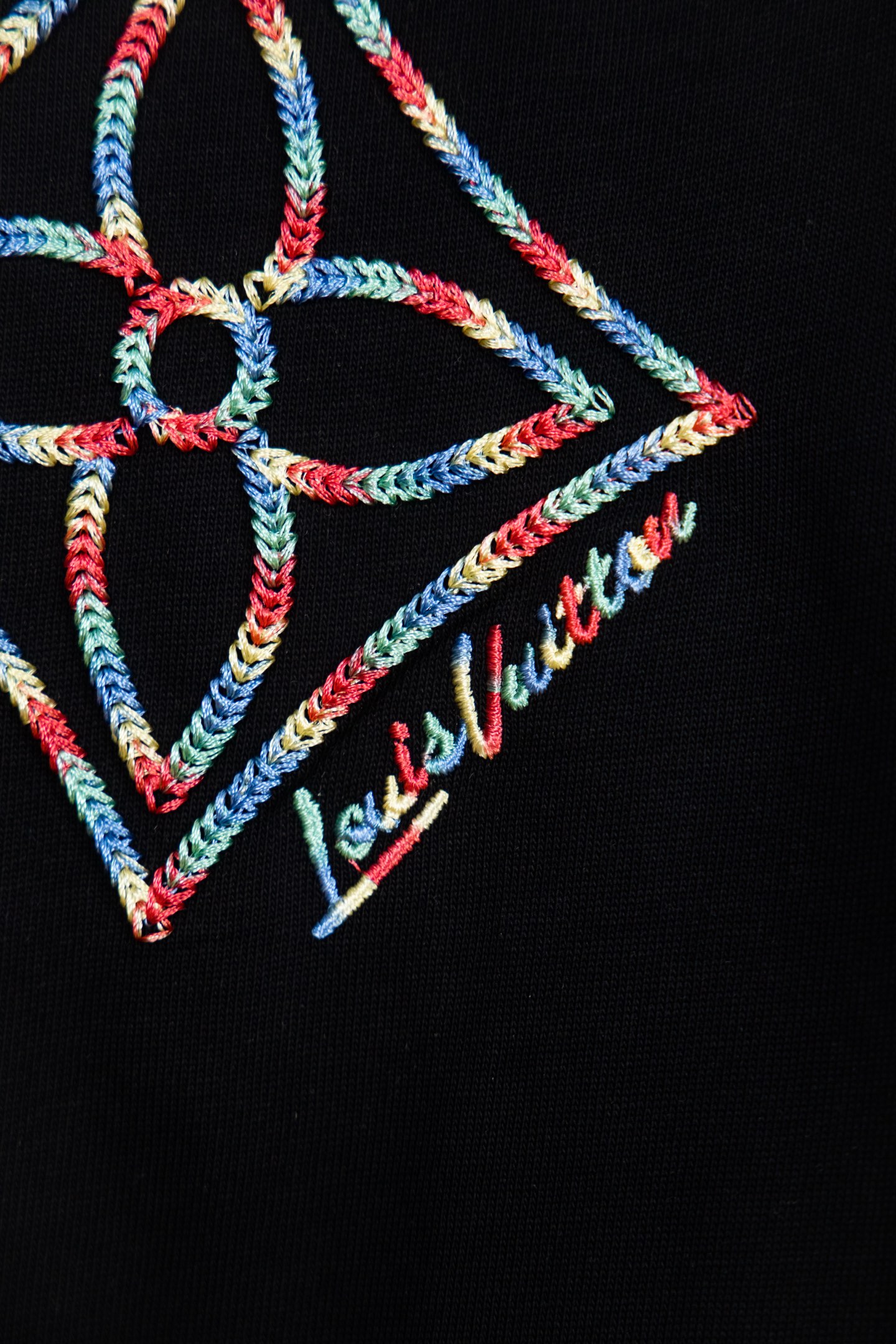 Louis Vuitton/路易威登 25ss 彩色编织绳短袖T恤 白 黑