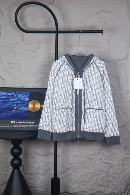 Dior CD 24SS Cárdigan con Cremallera y Estampado Floral para Hombre y Mujer 25 Dior CD 24SS Cárdigan con Cremallera y Estampado Floral para Hombre y Mujer