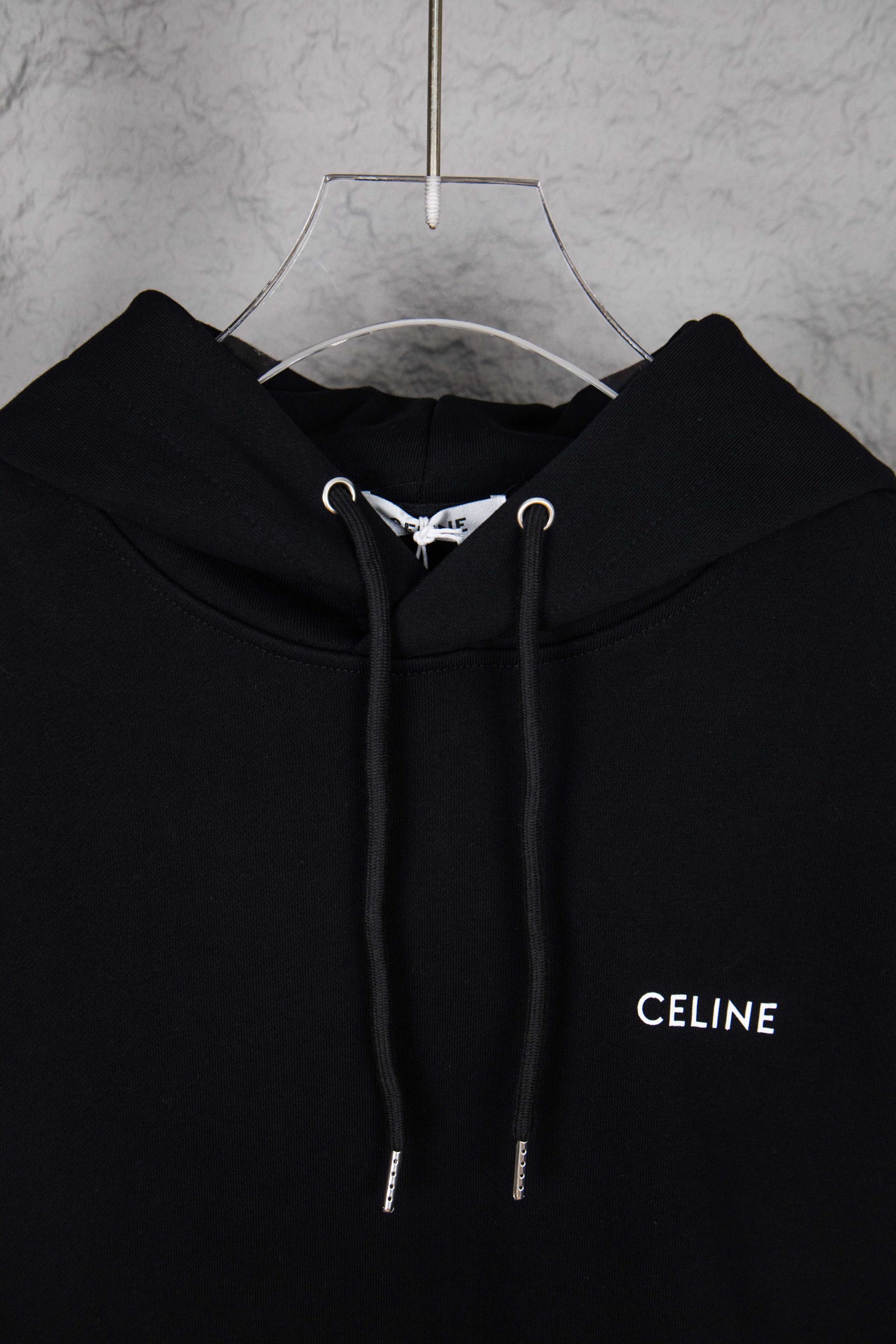 CELINE/赛琳 25ss 小字母印花基础款连帽卫衣-Chinese UA Cheap High Quatity Brand Clothes Bags handbags Sneakers wholesale wholesaler seller from China Factory suppliers Fashion Clothing Shoes best Quality Beautiful Price CELINE/赛琳 25ss 小字母印花基础款连帽卫衣