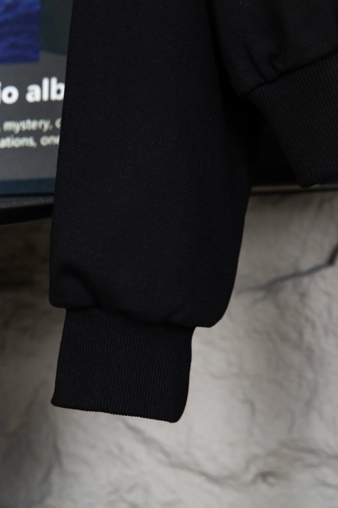 GOODBRAN珍珠串珠标语字母绣拉链连帽卫衣 黑色 米色-Chinese UA Cheap High Quatity Brand Clothes Bags handbags Sneakers wholesale wholesaler seller from China Factory suppliers Fashion Clothing Shoes best Quality Beautiful Price GOODBRAN珍珠串珠标语字母绣拉链连帽卫衣 黑色 米色