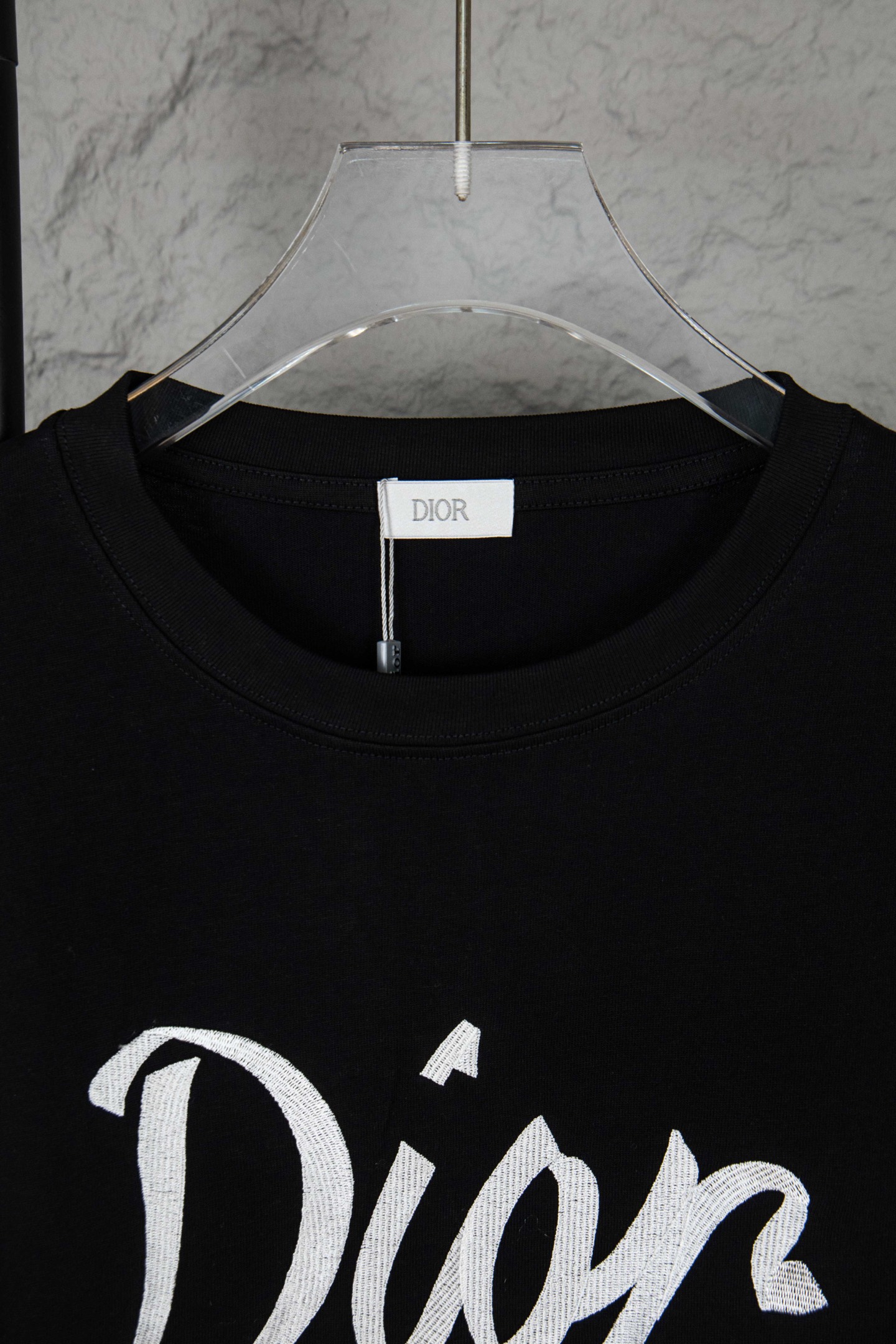 Dior/迪奥 25ss 47字母刺绣圆领长袖 黑色 白色