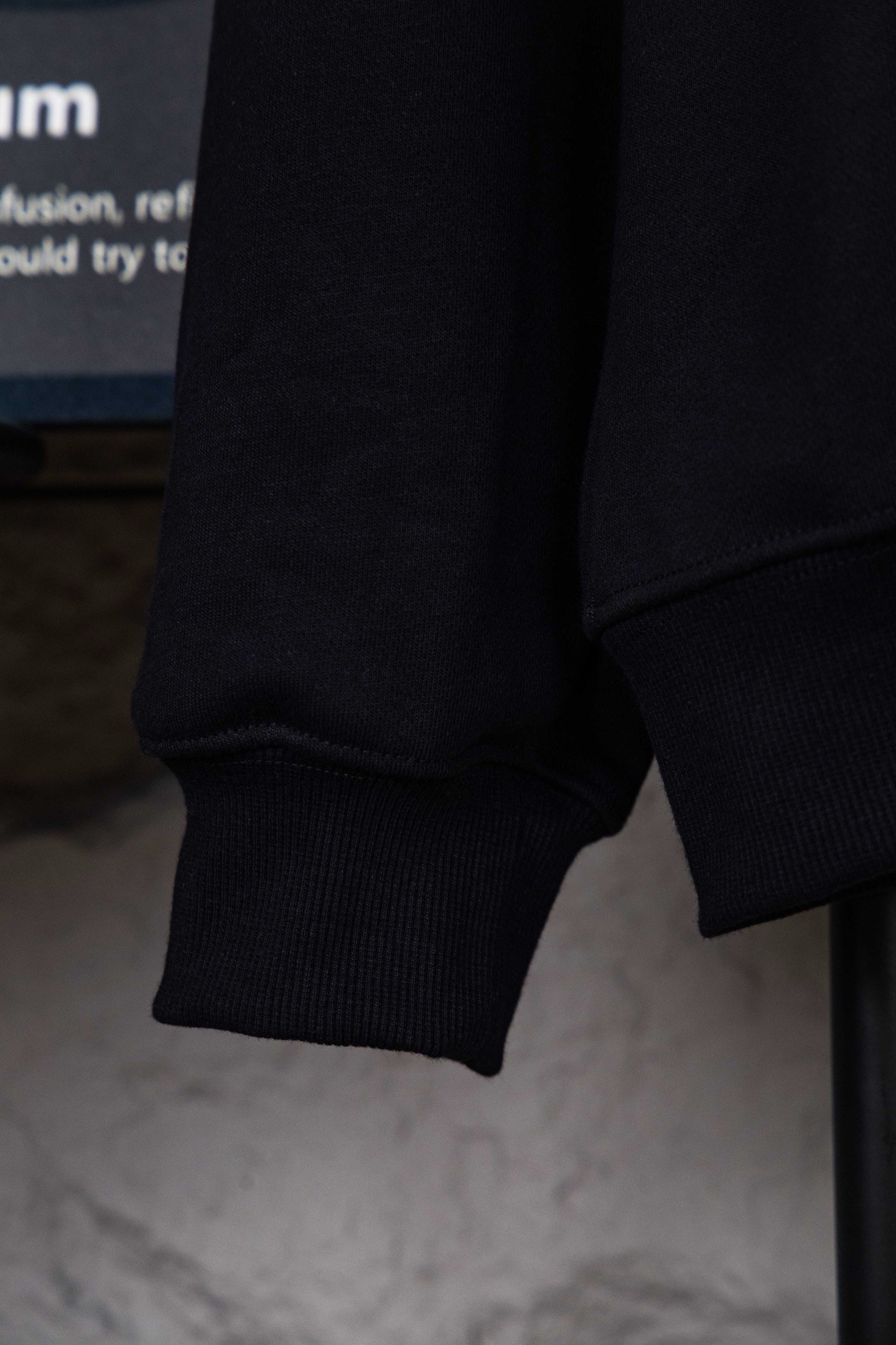 GOODBRAND25SS珍珠刺绣重工标语连帽卫衣黑色 藏青色