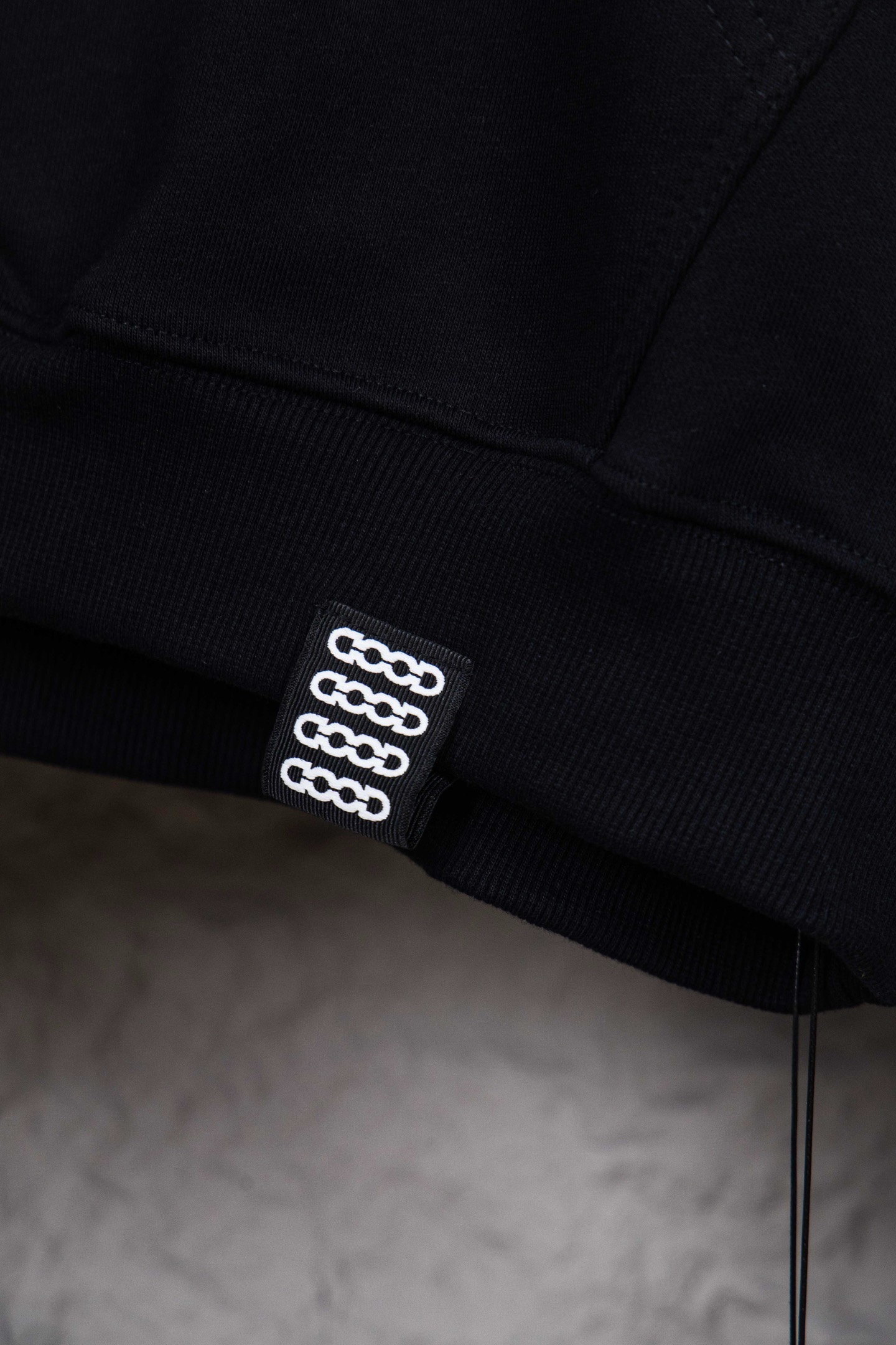GOODBRAND25SS珍珠刺绣重工标语连帽卫衣黑色 藏青色