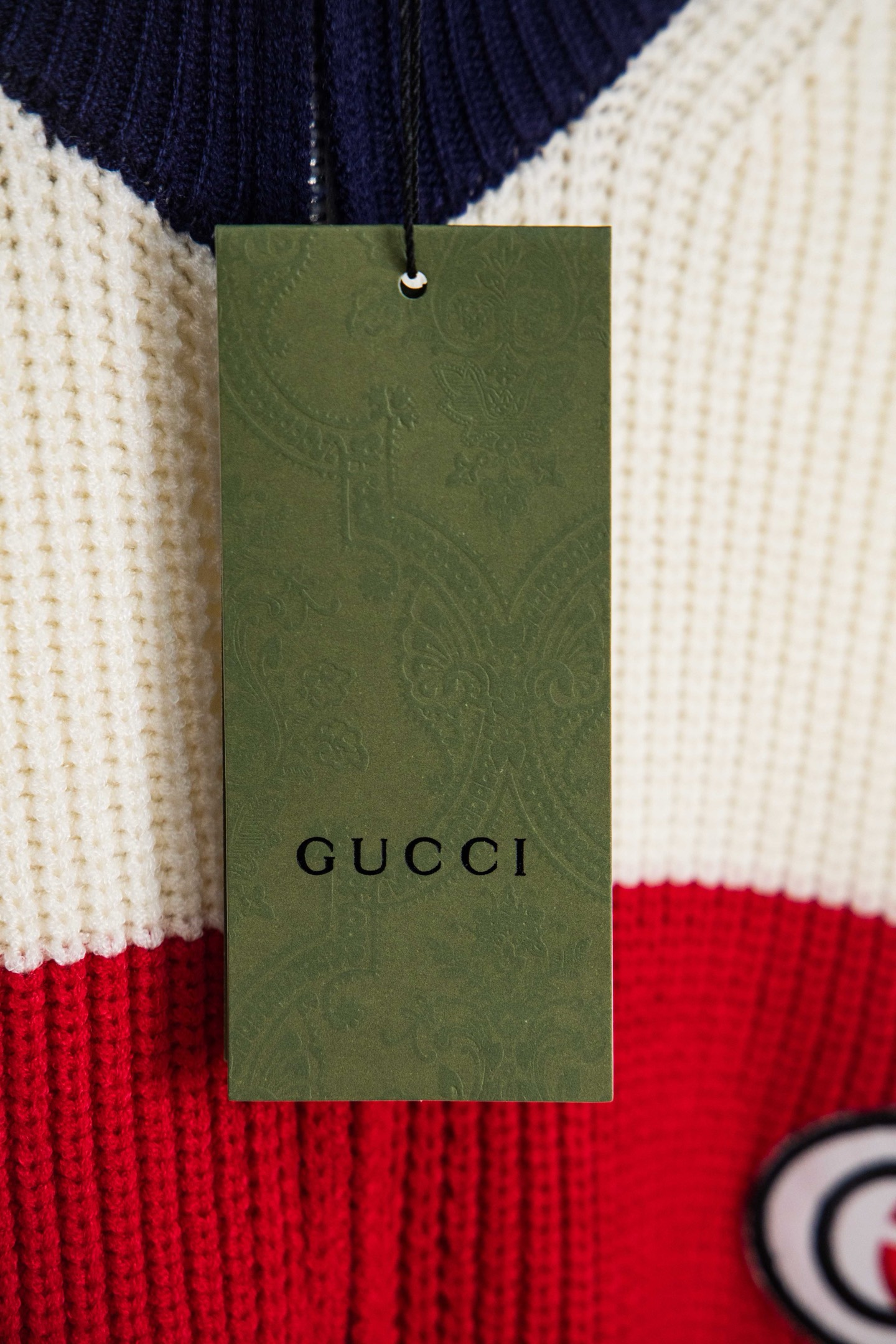Gucci/古驰 25Fw双G拼色拉链针织毛衣外套