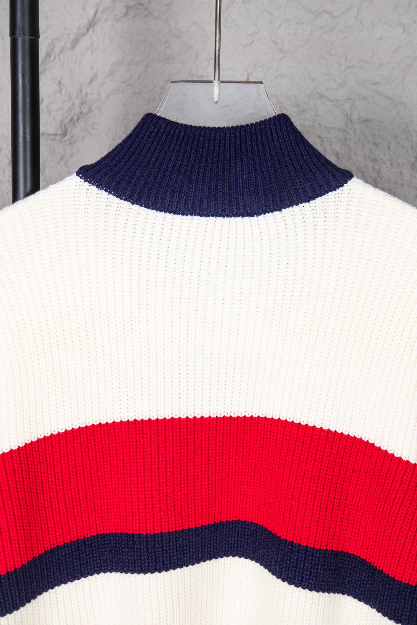 Gucci/古驰 25Fw双G拼色拉链针织毛衣外套