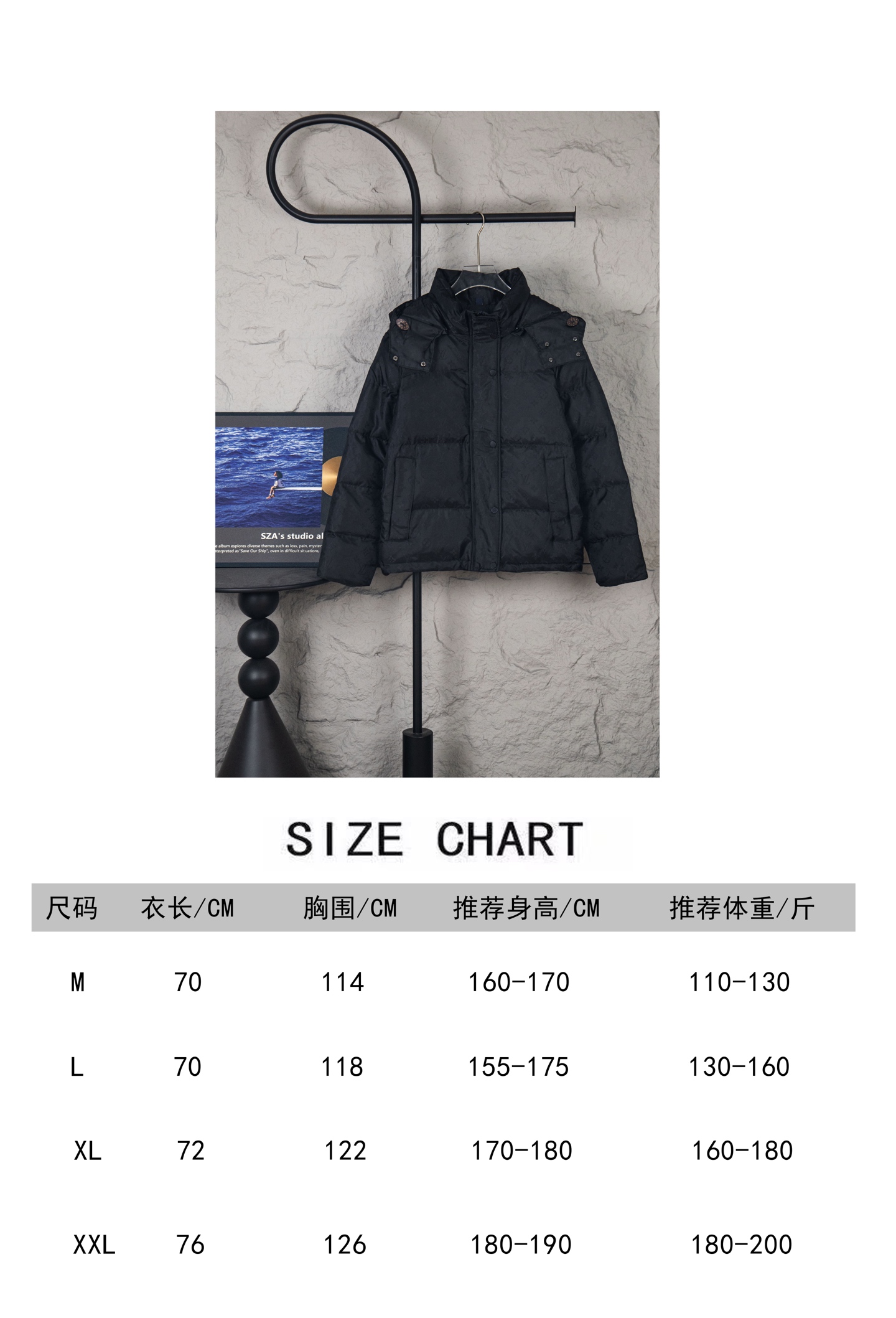 Número de estilo: M409 tabla de tallas P290