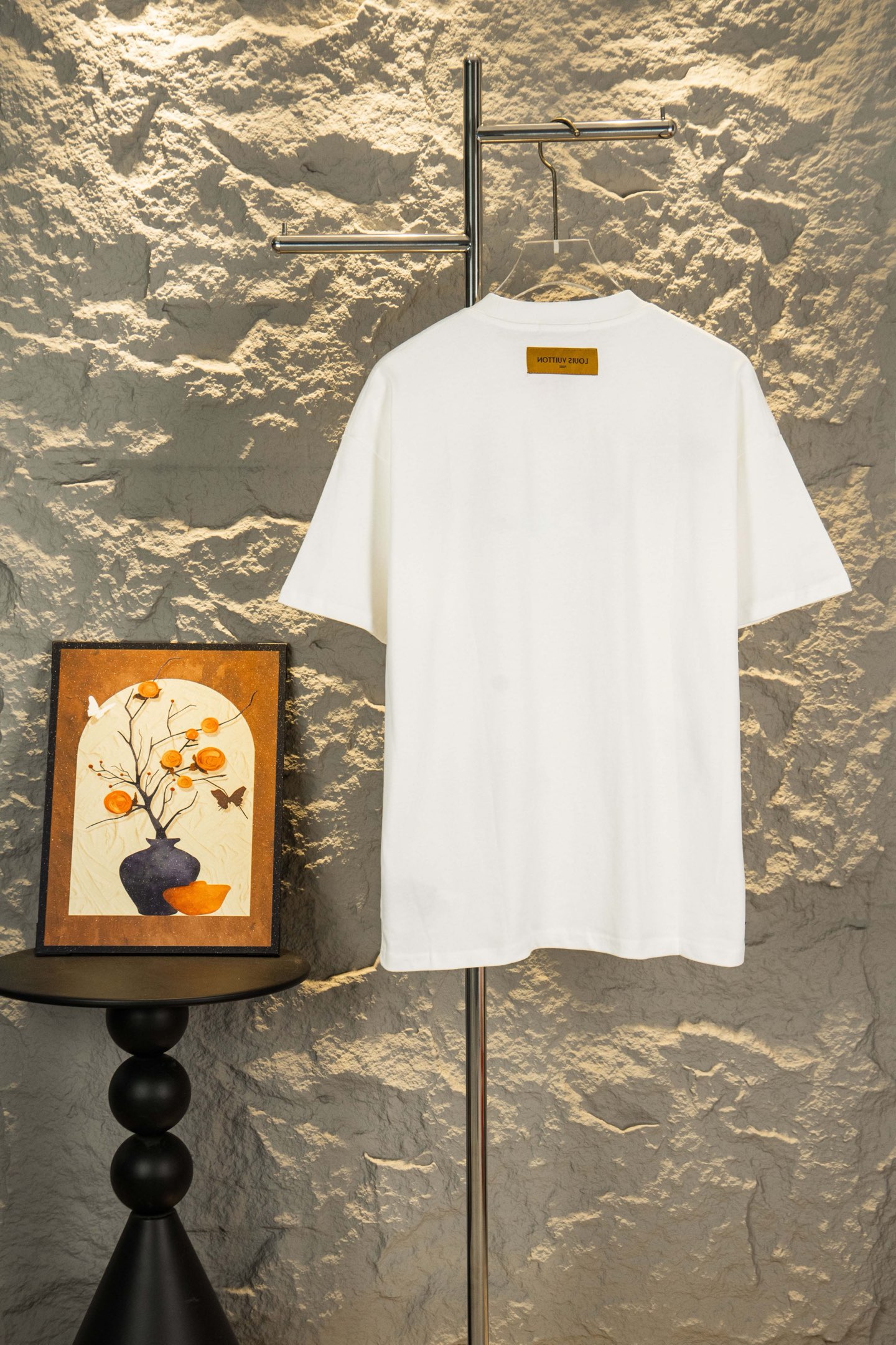 Louis Vuitton LOUIS VUITTON/路易威登LV 2025新款 老花植绒印花短袖圆领T恤