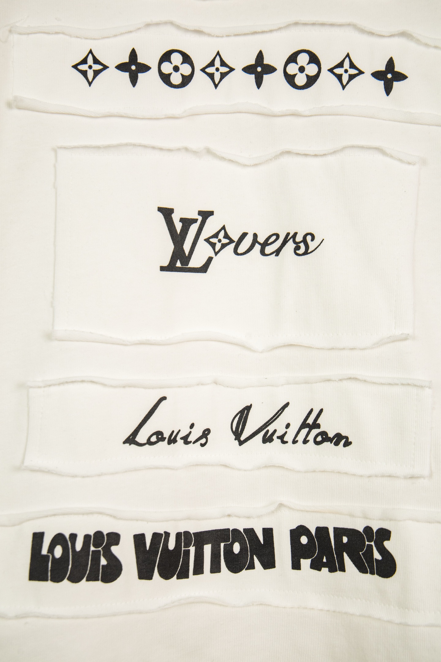 Louis Vuitton LOUIS VUITTON/路易威登SS24贴布印花刺绣多拼款式短袖T恤