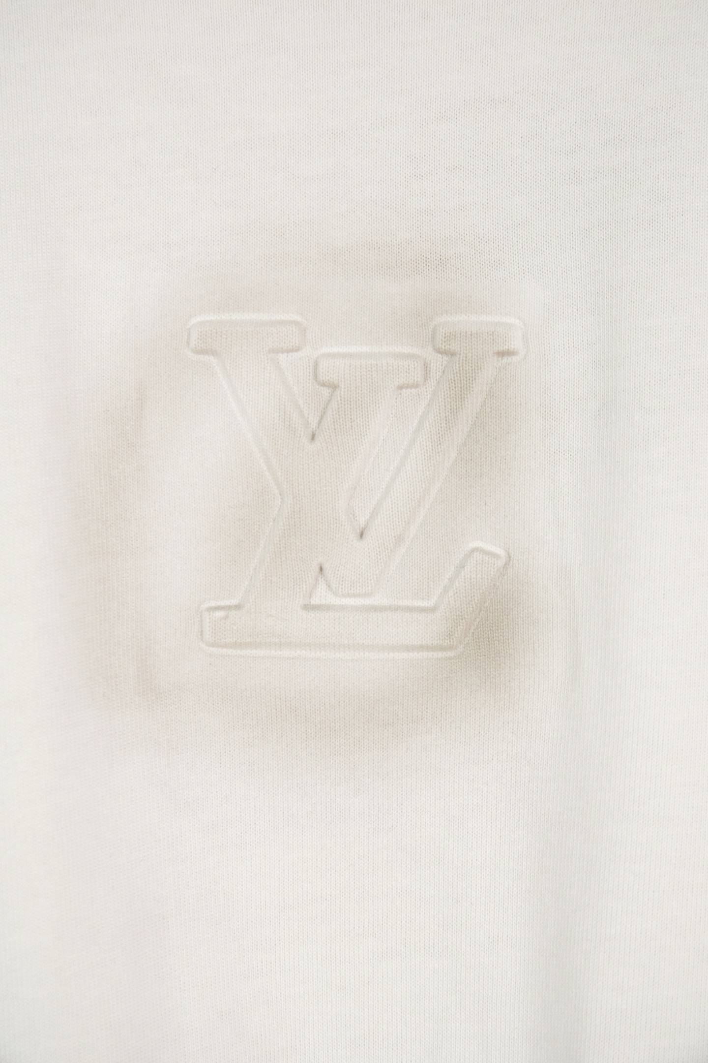 Louis Vuitton LOUIS VUITTON/路易威登LV 2025夏季新款重工高品质老花浮雕喷墨圆领短袖T恤