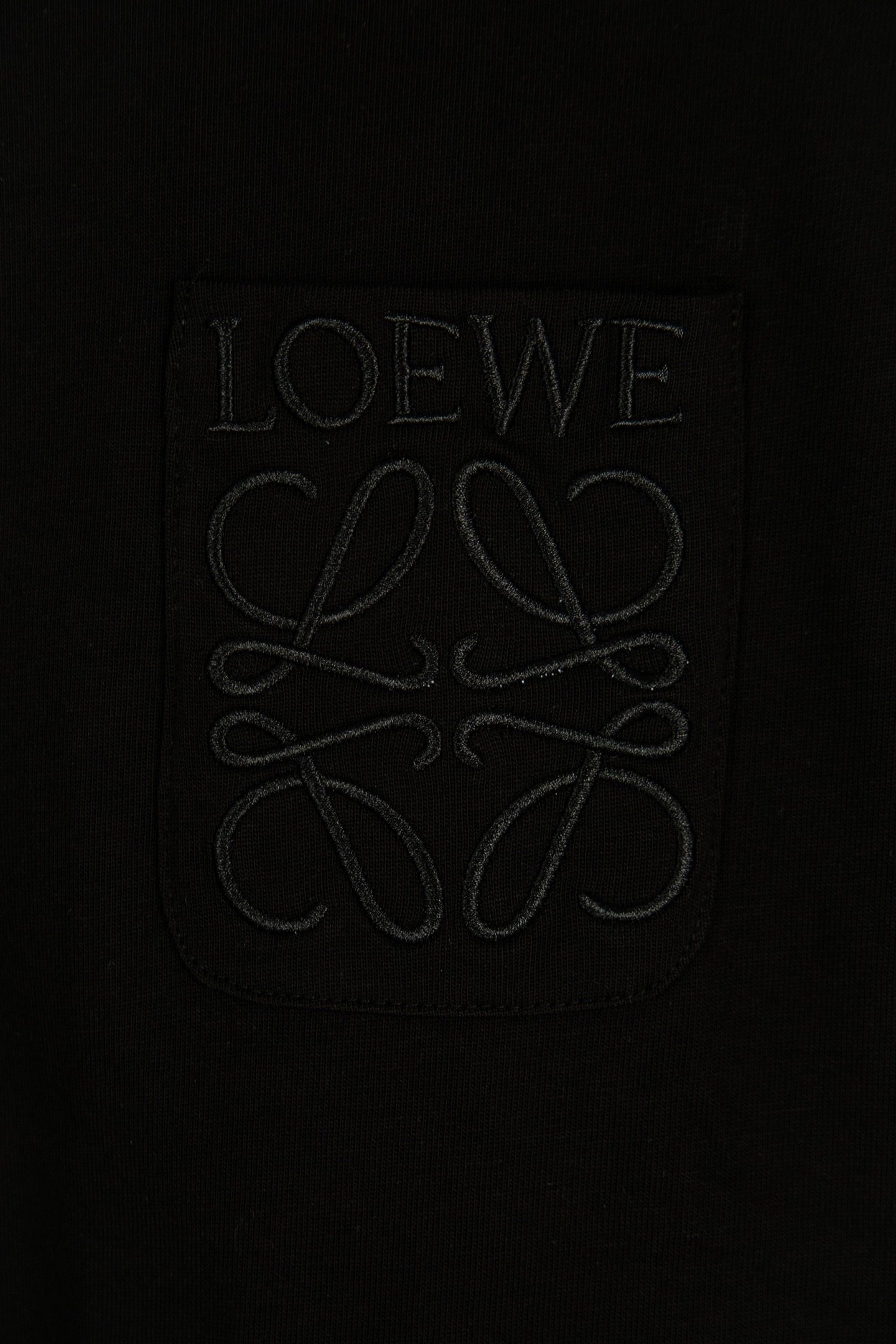 Loewe 罗意威L0EWE 款极简纯色口袋刺绣圆领短袖T恤