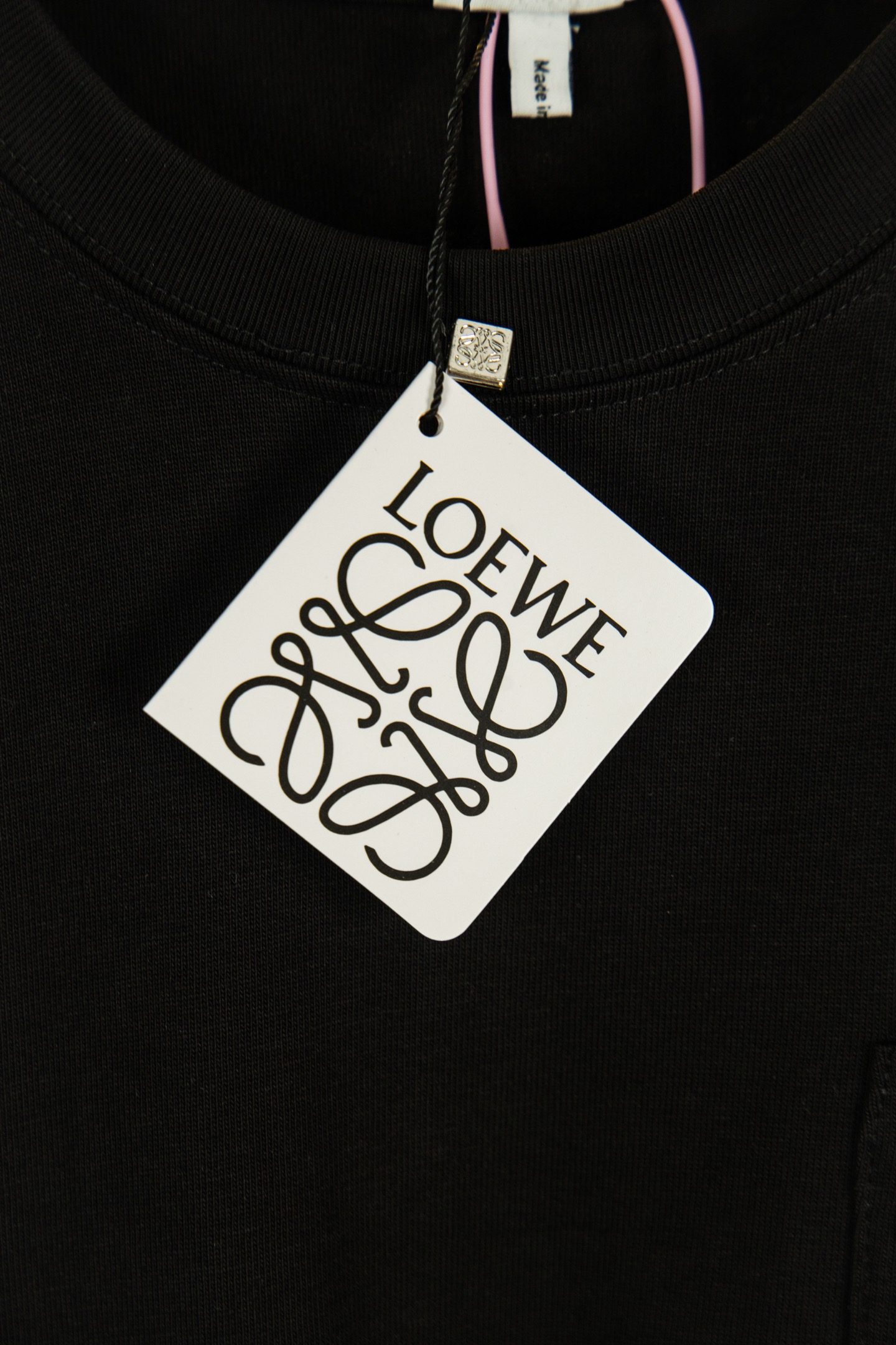 Loewe 罗意威L0EWE 款极简纯色口袋刺绣圆领短袖T恤