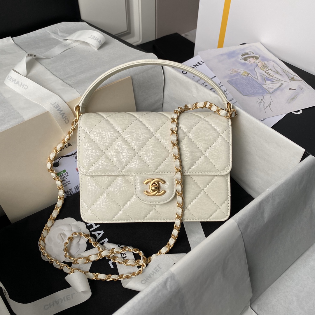 Chanel Classic Flap Bag Tassen handtassen Schoudertas Lycheepatroon Koeienhuid Fashion Kettingen