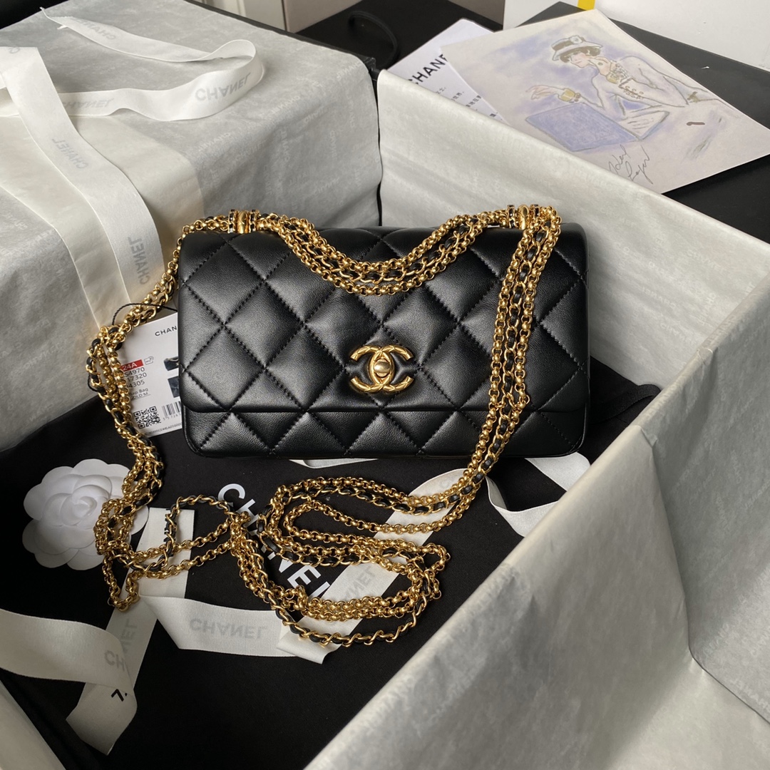 Chanel Classic Flap Bag Torby typu crossbody i na ramię Skóra owcza Łańcuchy