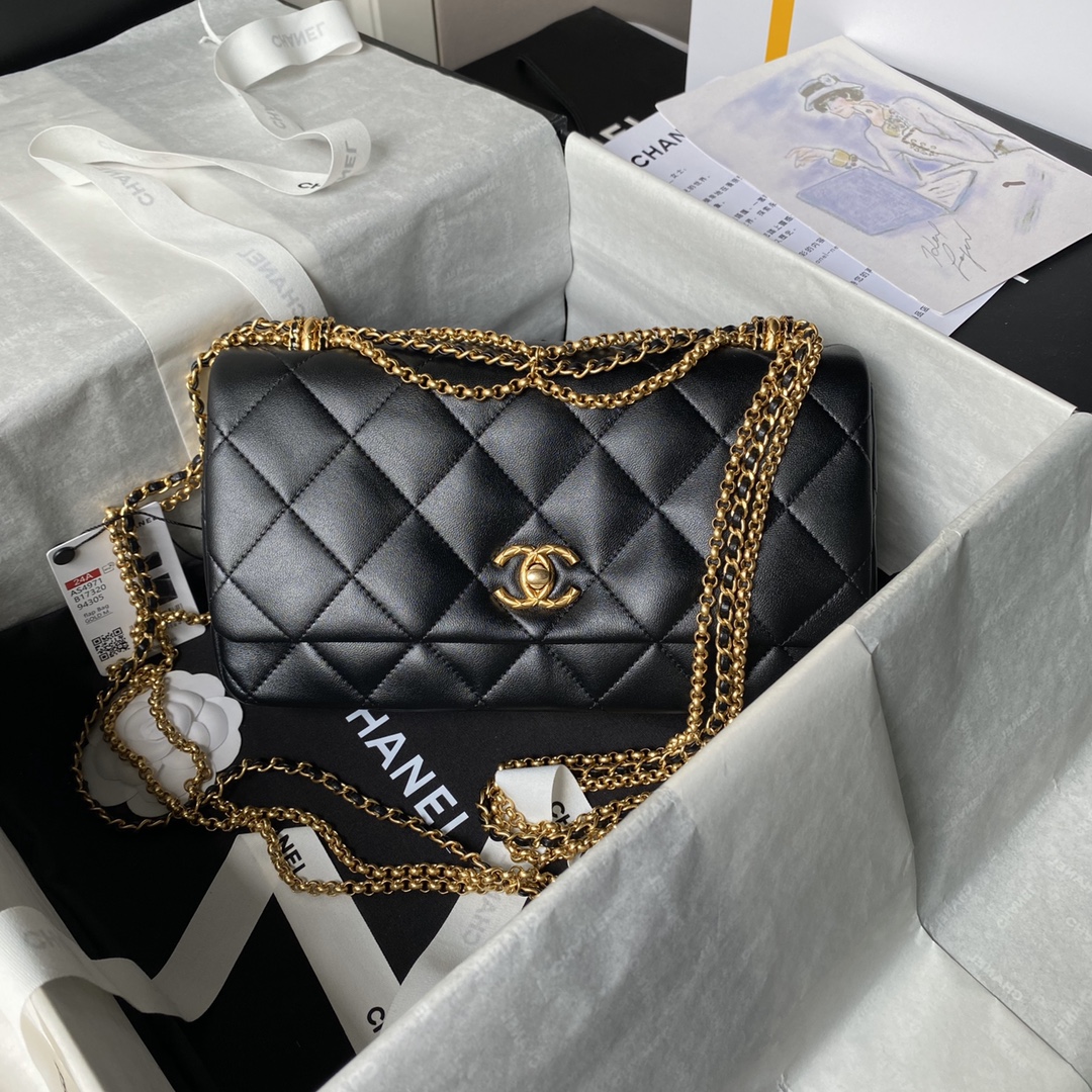 Chanel Classic Flap Bag Torby typu crossbody i na ramię Skóra owcza Łańcuchy