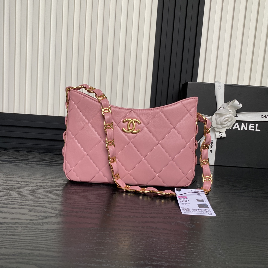 Chanel Sacs À Bandoulière & À Épaule Tissé Or Vintage Peau de mouton La chaîne