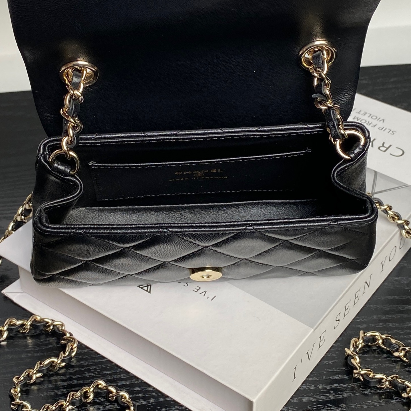 Chanel Style Leather Chain Bag style reference detail image 7 from source 770365