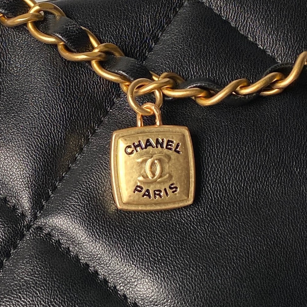 Chanel Quilted Two Pockets Tote Bag
