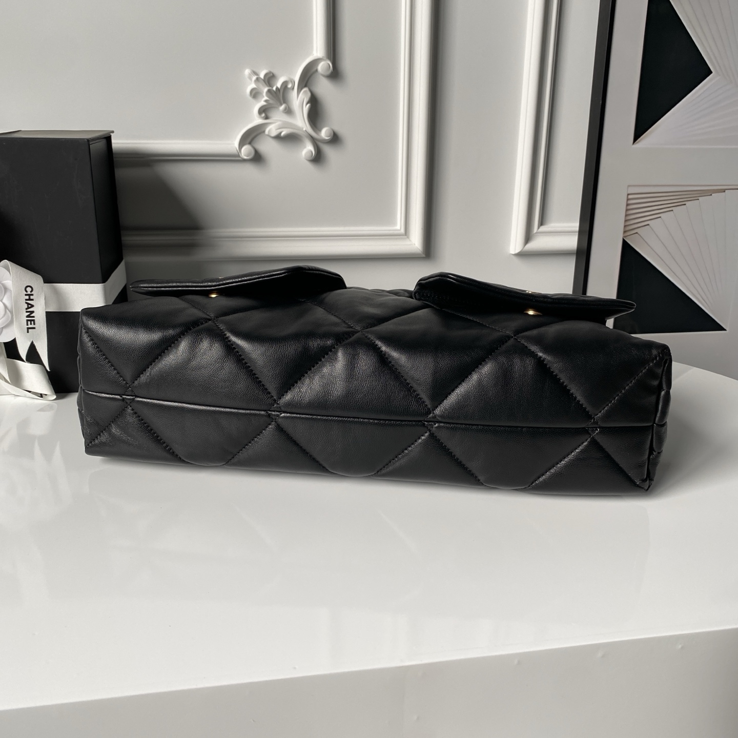 Chanel Quilted Two Pockets Tote Bag
