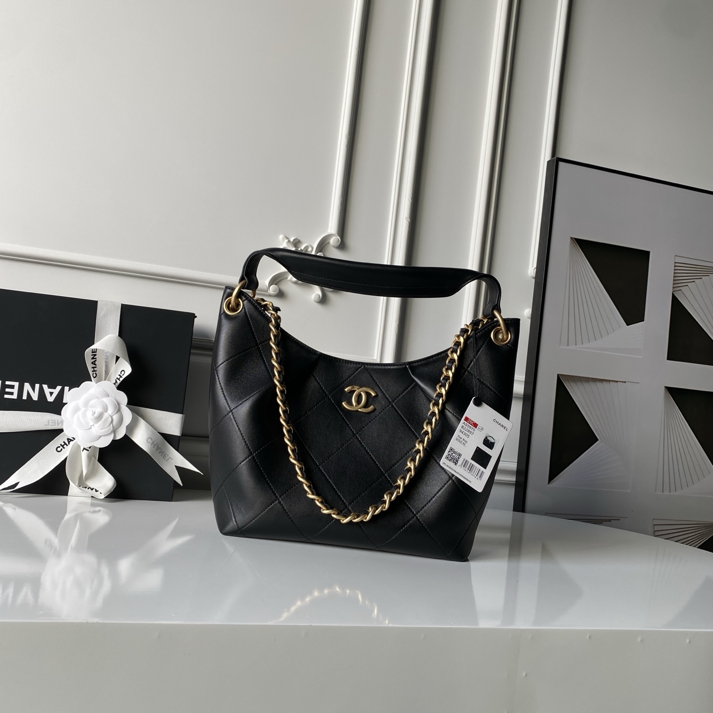 Chanel Style Leather Hobo Bag Lookbook Reference image 1