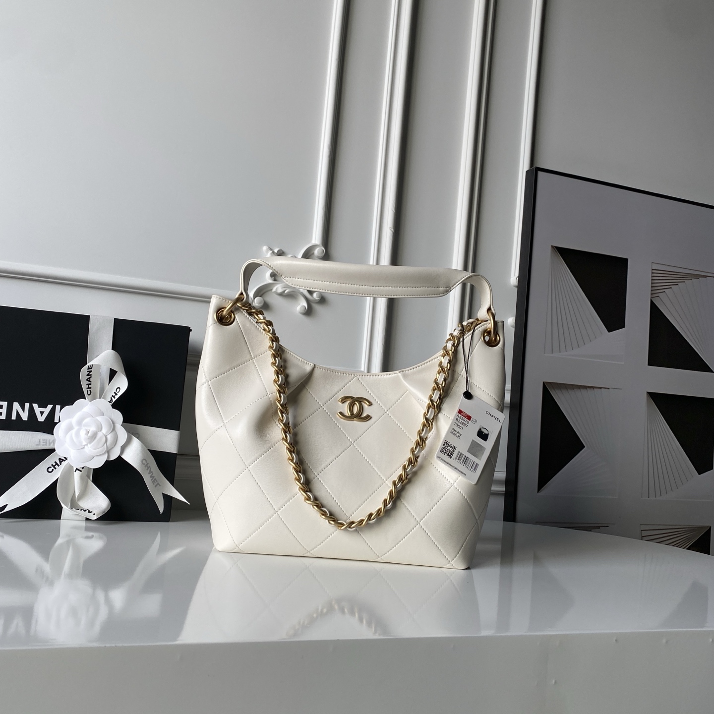 Chanel Style Leather Hobo Bag Lookbook Reference image 1