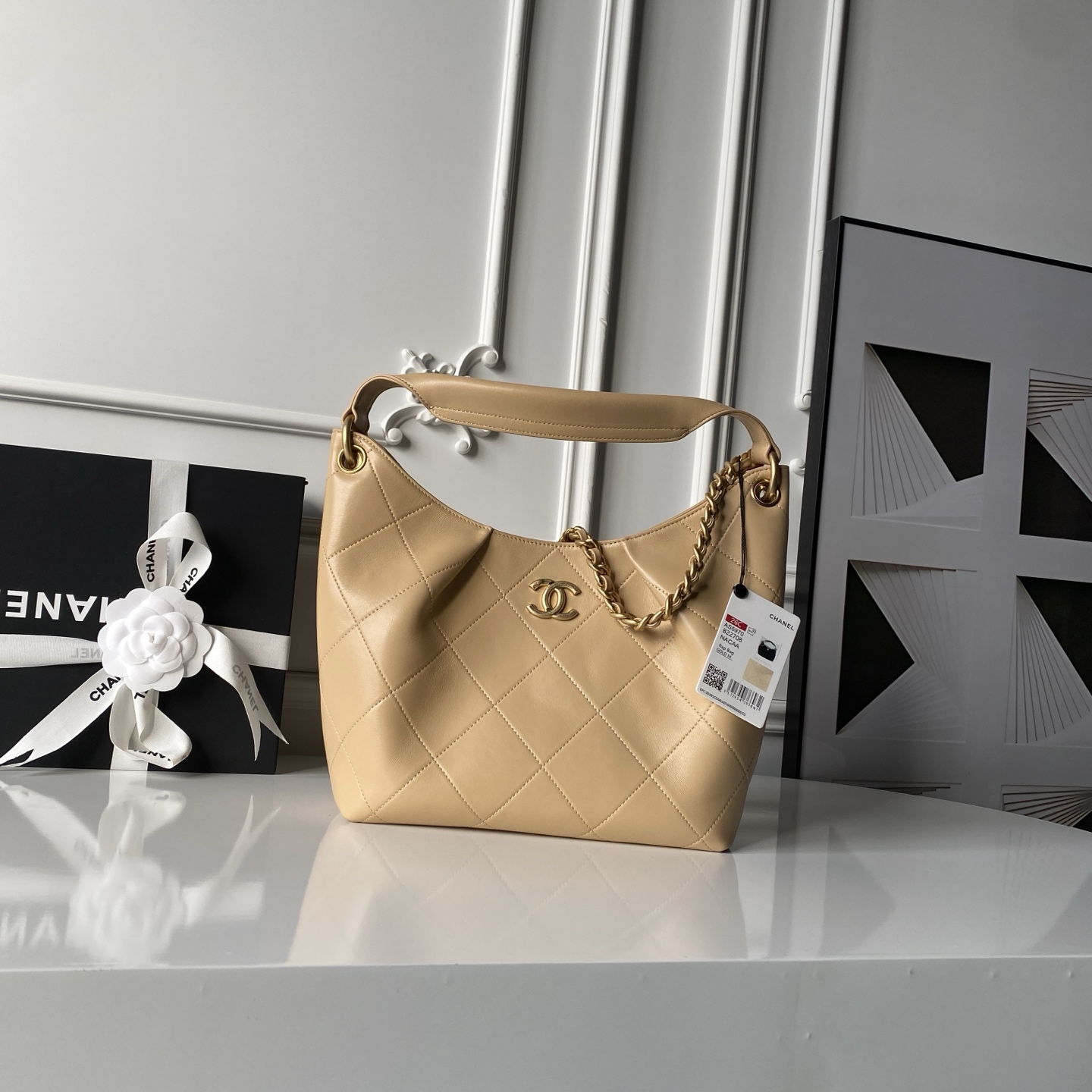 Chanel Style Leather Hobo Bag Lookbook Reference image 1