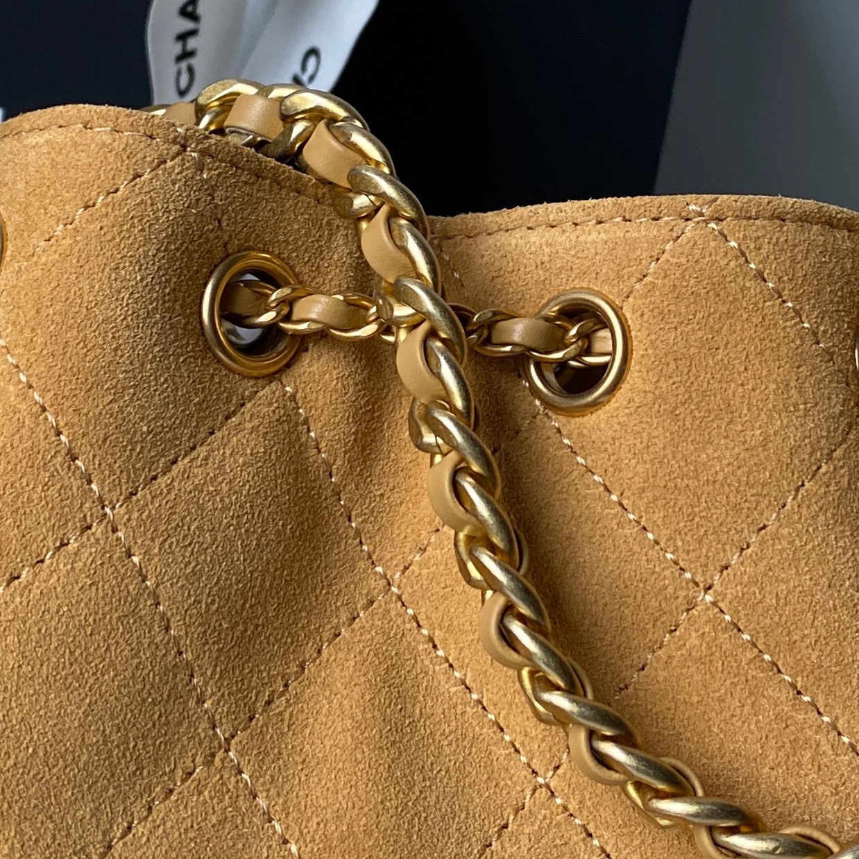 Chanel Style Leather Hobo Bag style reference detail image 4 from source 764342