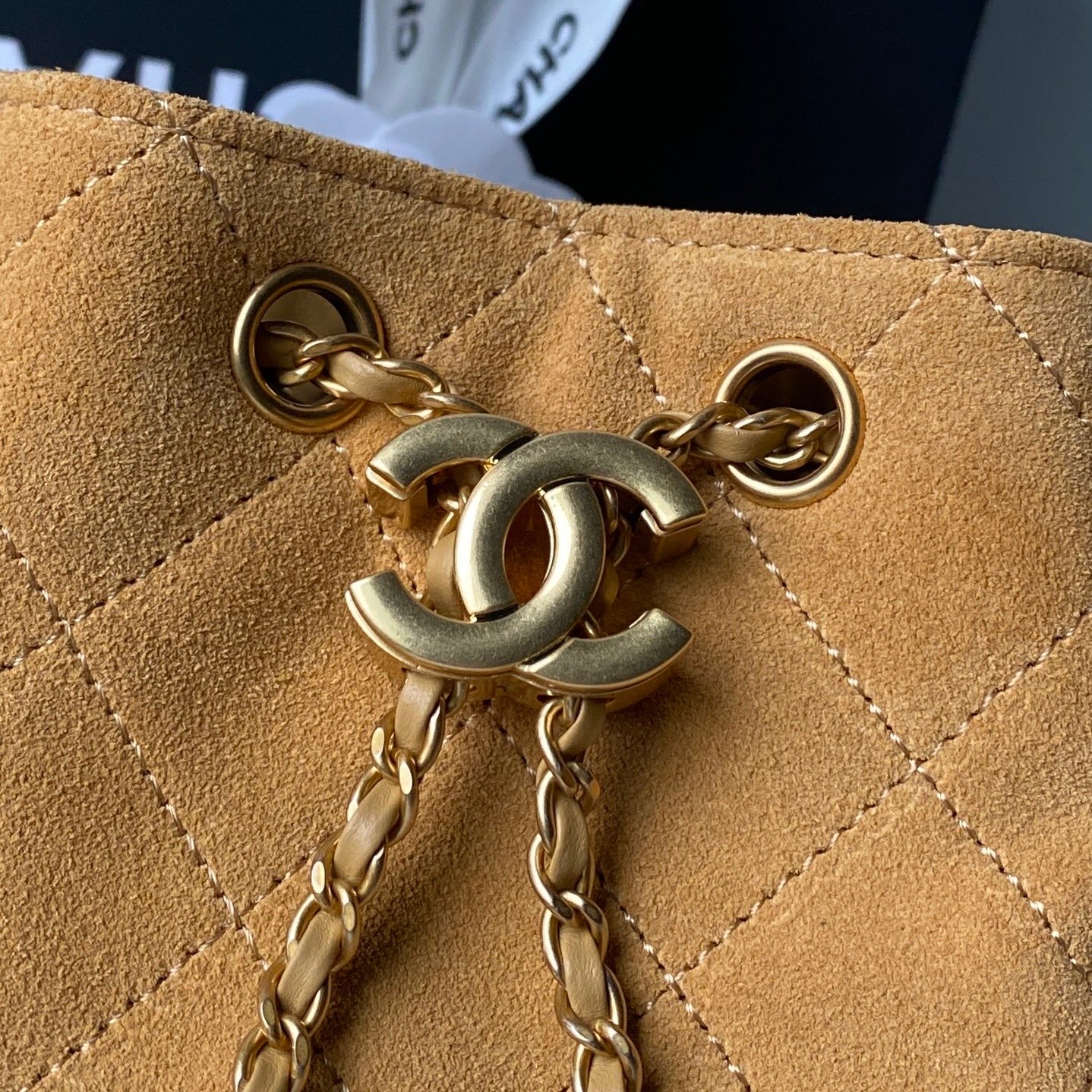 Chanel Style Leather Hobo Bag style reference detail image 3 from source 764342
