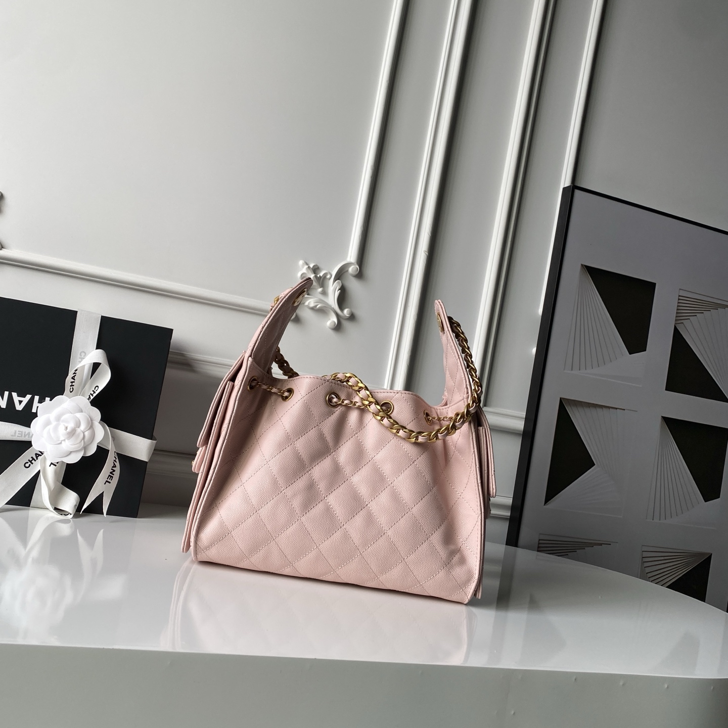 Chanel Style Leather Hobo Bag Lookbook Reference image 2