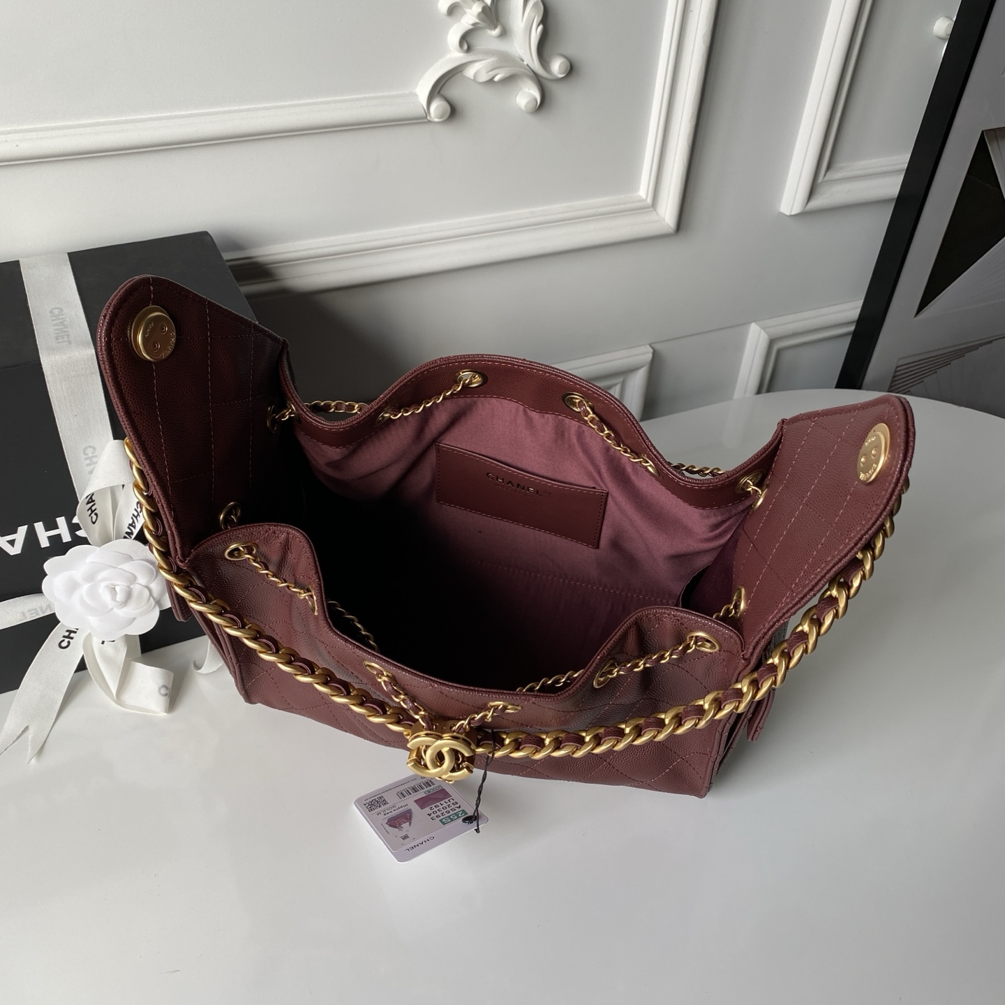 Chanel Style Leather Hobo Bag style reference detail image 8 from source 764349