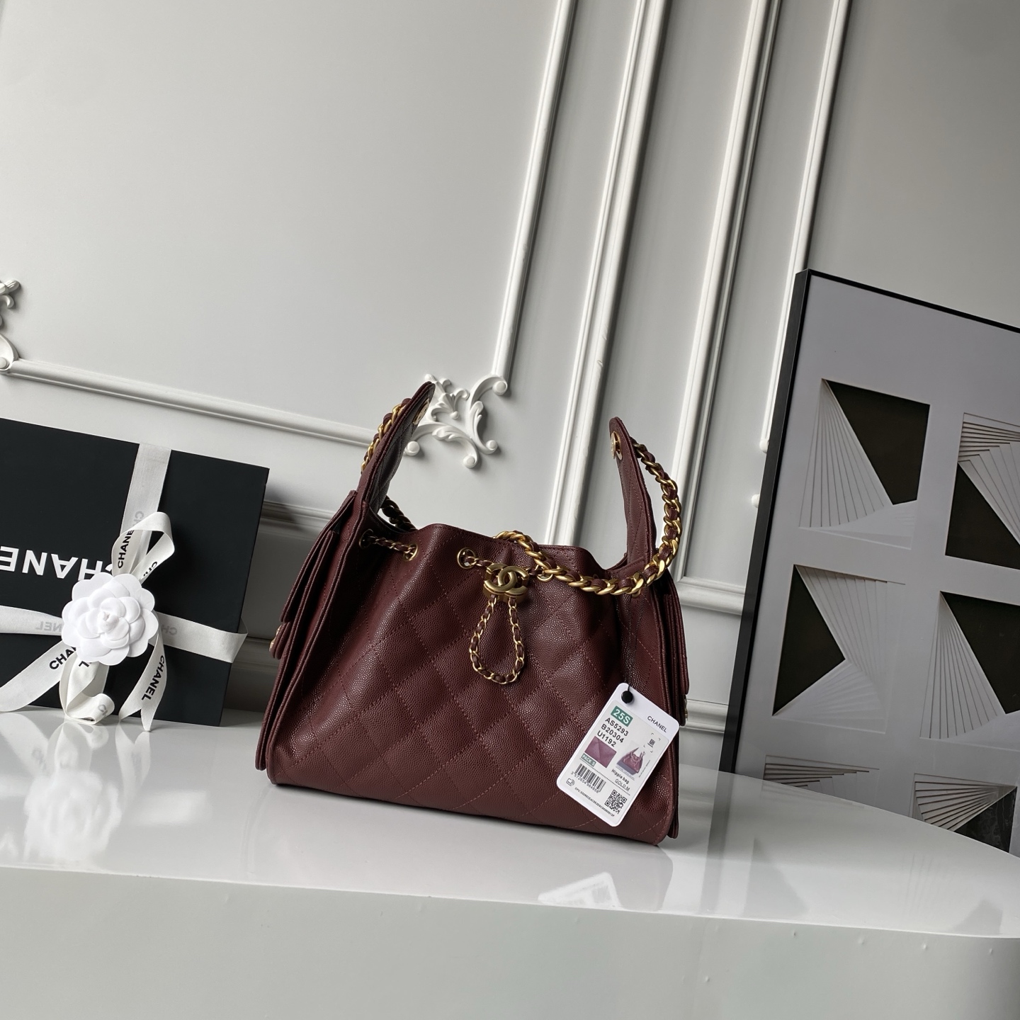 Chanel Style Leather Hobo Bag Lookbook Reference image 1