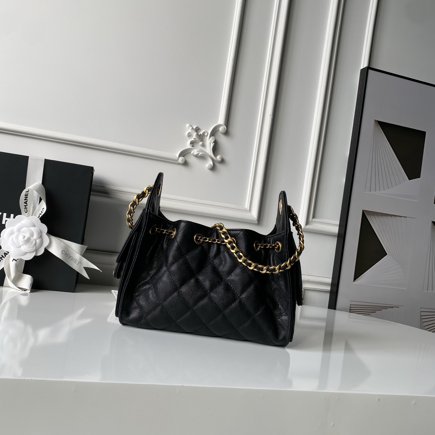 Chanel Style Leather Hobo Bag Lookbook Reference image 2