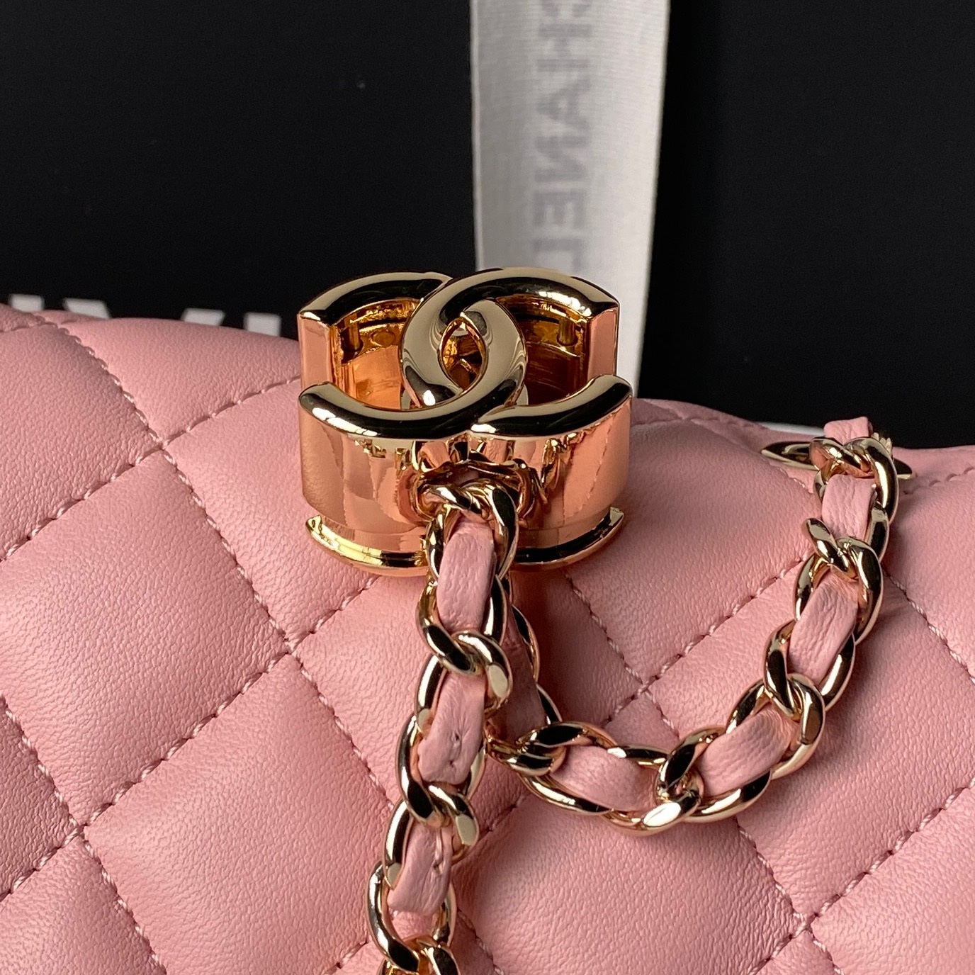 Chanel Style Leather Chain Bag style reference detail image 4 from source 776483
