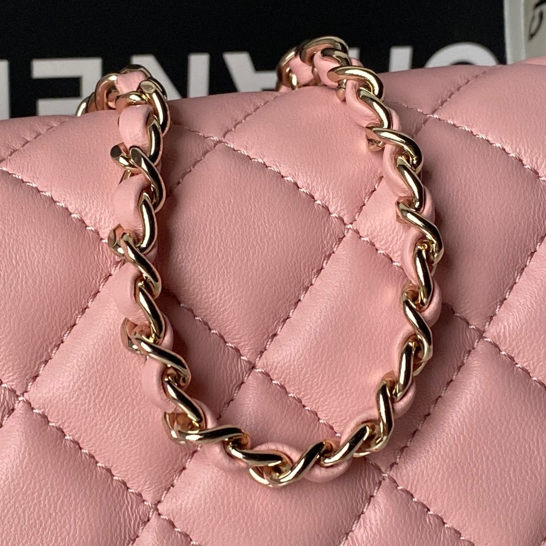 Chanel Style Leather Chain Bag style reference detail image 5 from source 776479