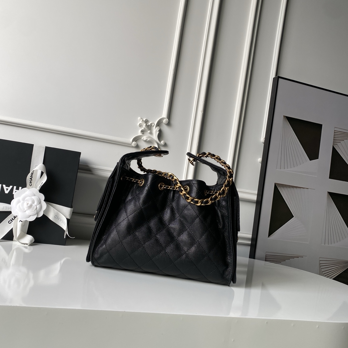 Chanel Style Leather Hobo Bag Lookbook Reference image 2