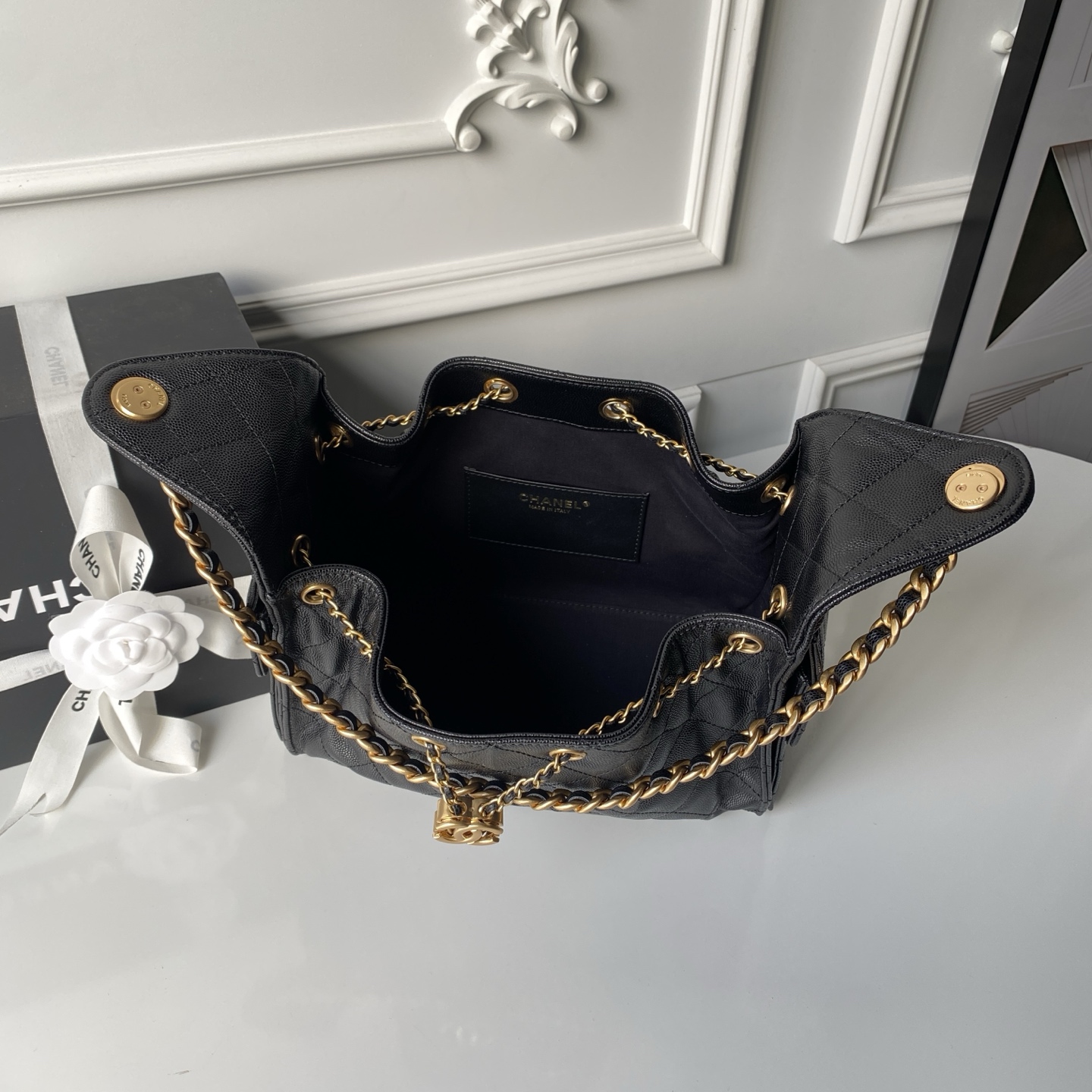 Chanel Style Leather Hobo Bag style reference detail image 8 from source 776476