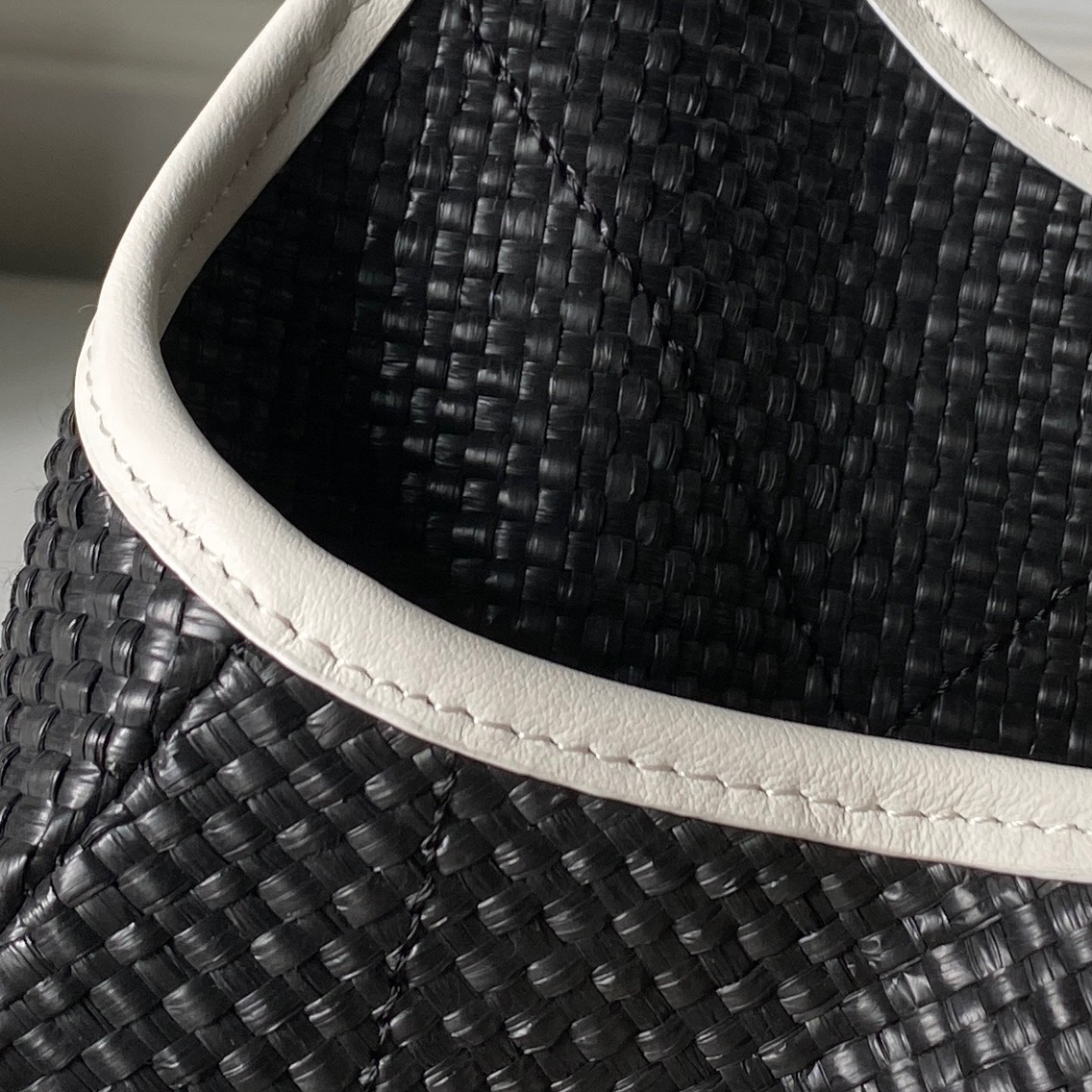 CHANEL Woven Leather Chain Tote Bag