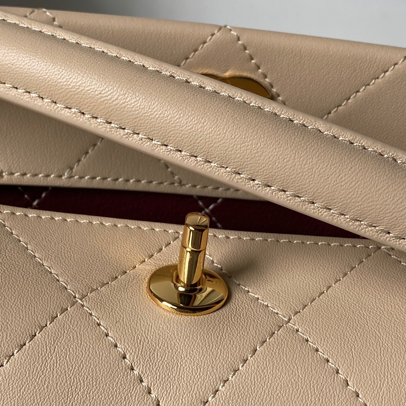 CHANEL Quilted Leather Top Handle Chain Crossbody