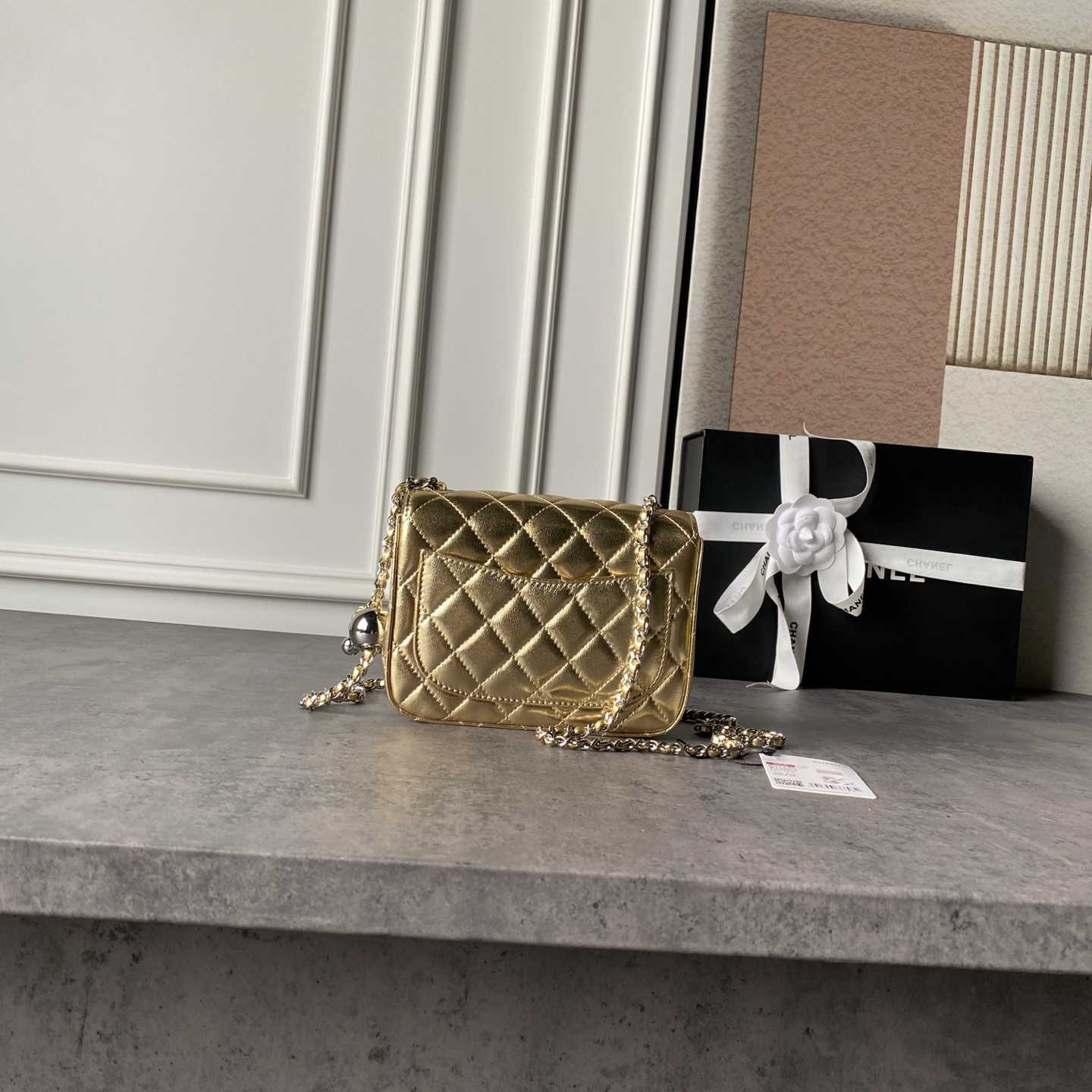 Chanel Metallic Gold Quilted Flap Bag