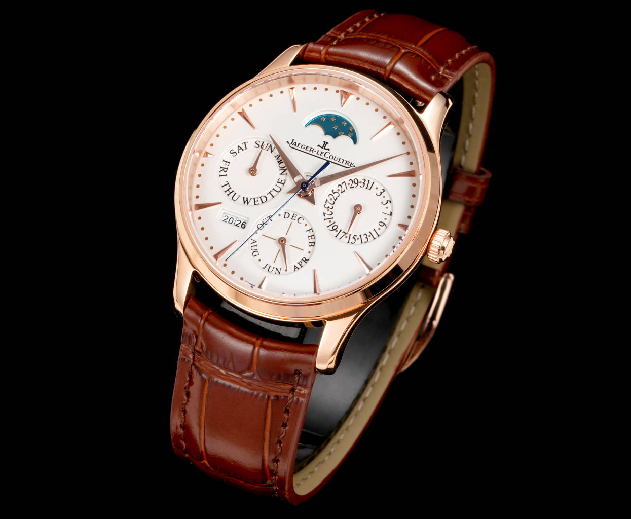Innovative Watch with White and Gold Elements, Advanced Calendar and Alarm Features - 图片 1