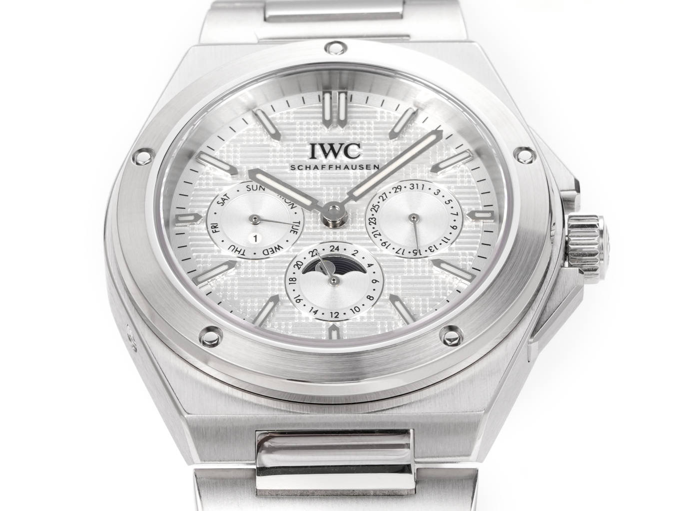 IWC Ingenieur Perpetual Calendar silver case, bezel, dial and bracelet 45mm Men's Automatic