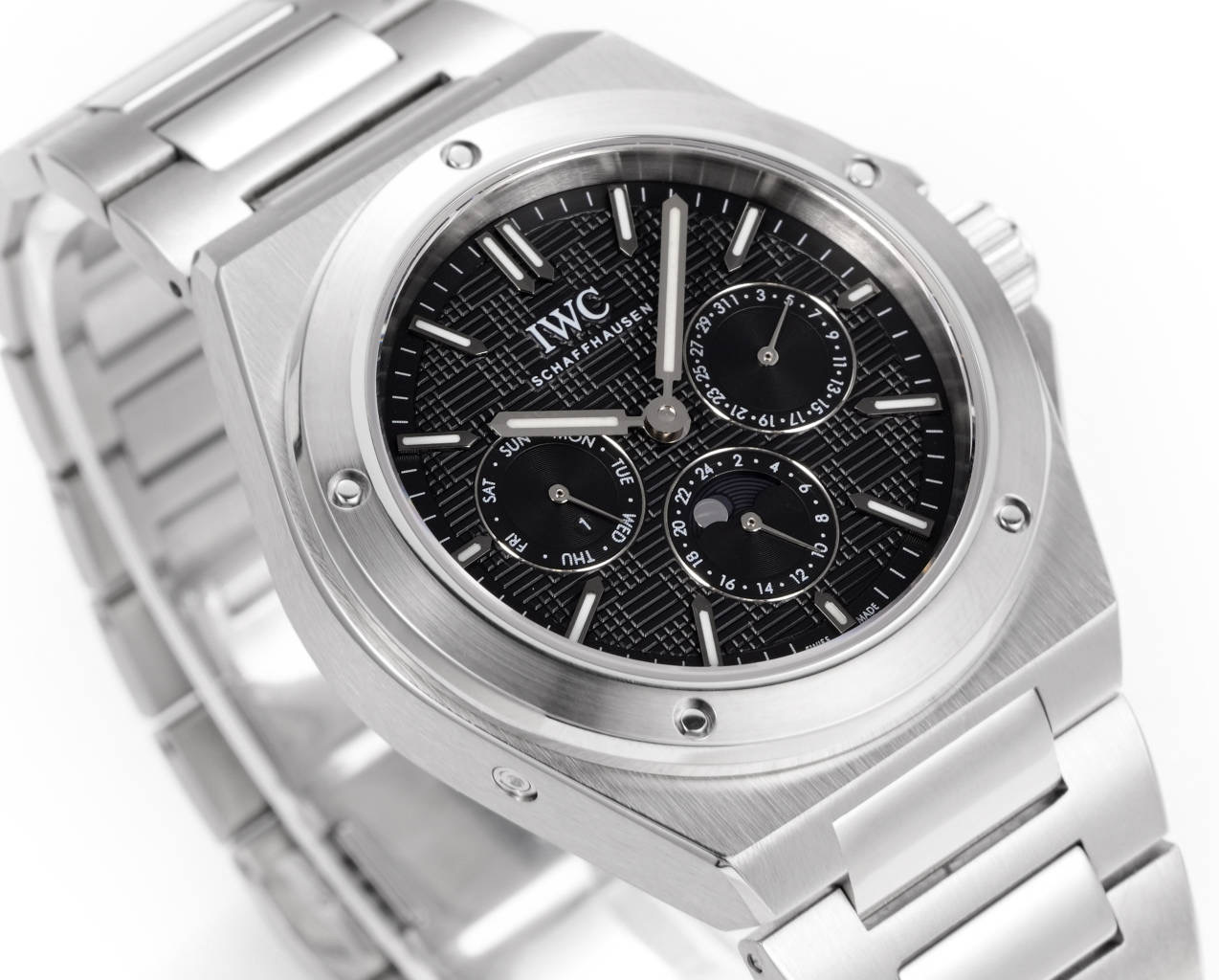 IWC Ingenieur Perpetual Calendar 41 stainless steel case and bracelet, black dial 41mm Men's Automatic