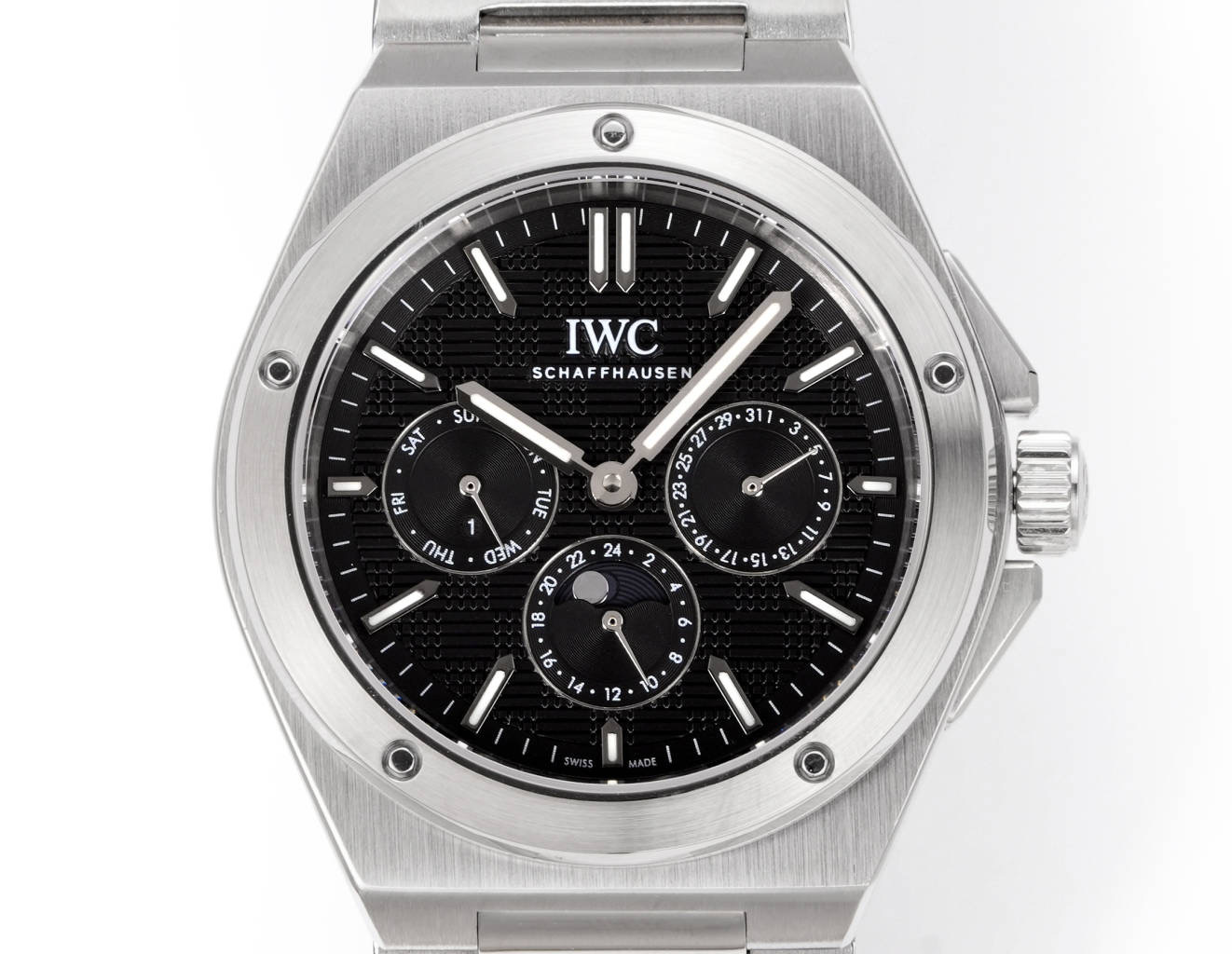 IWC Ingenieur Perpetual Calendar 41 stainless steel case and bracelet, black dial 41mm Men's Automatic