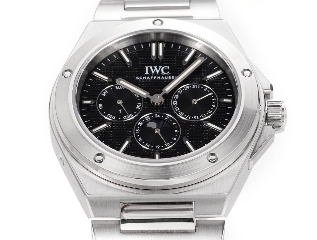 IWC Ingenieur Perpetual Calendar 41 stainless steel case and bracelet, black dial 41mm Men's Automatic