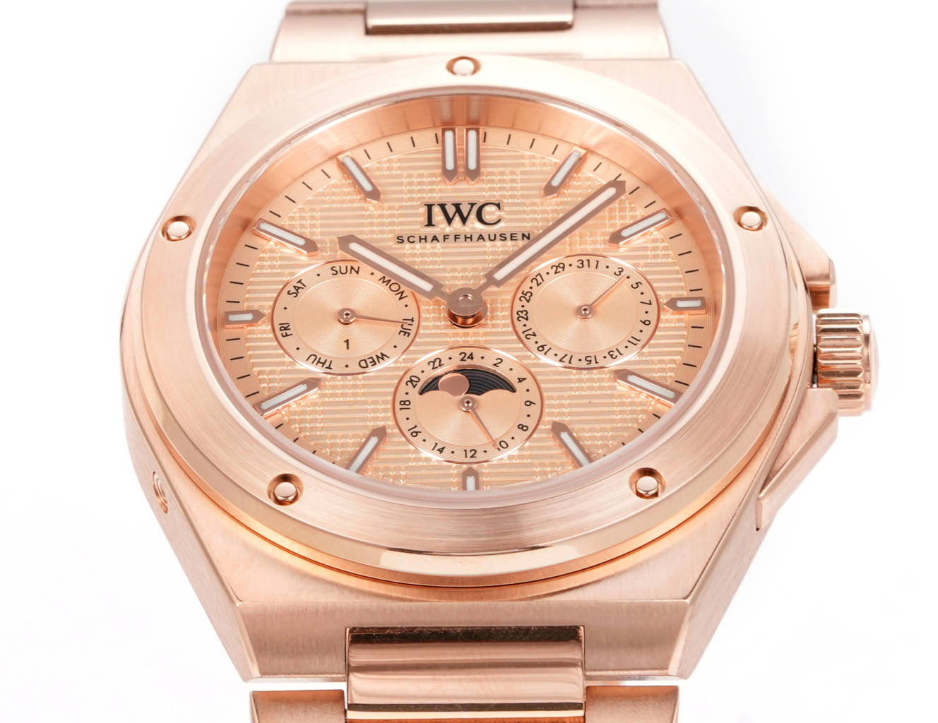IWC Ingenieur Perpetual Calendar 40 rose gold case bezel dial and bracelet 40mm Men's Automatic