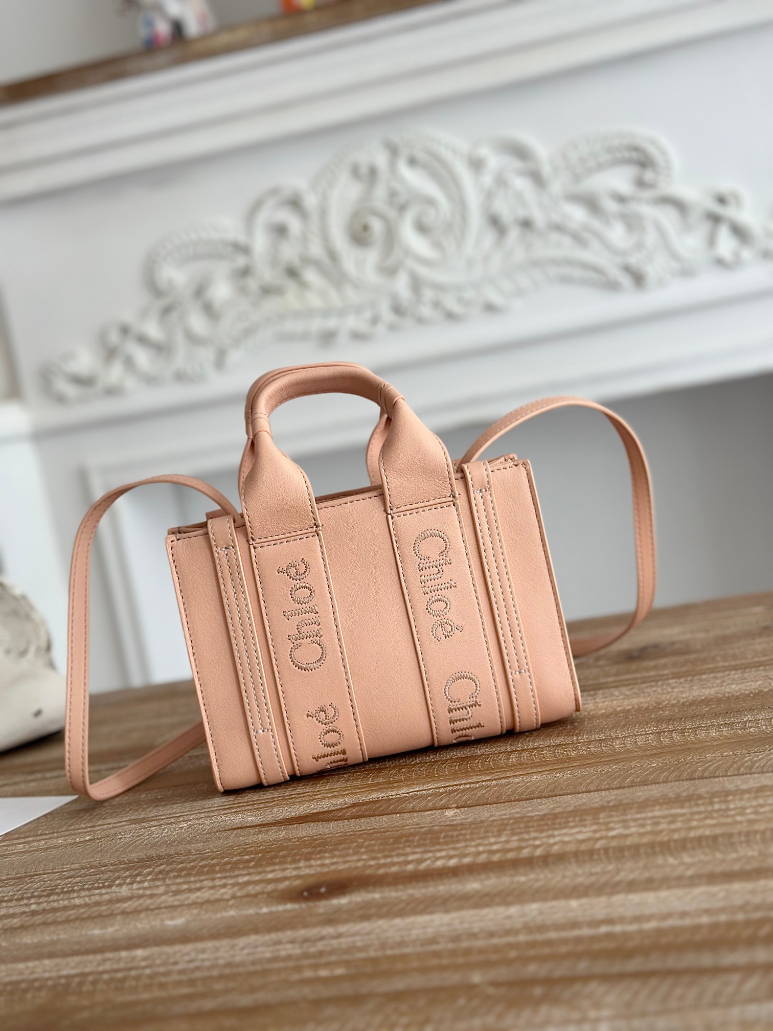 Chloé All cow leather mini cherry blossom pink