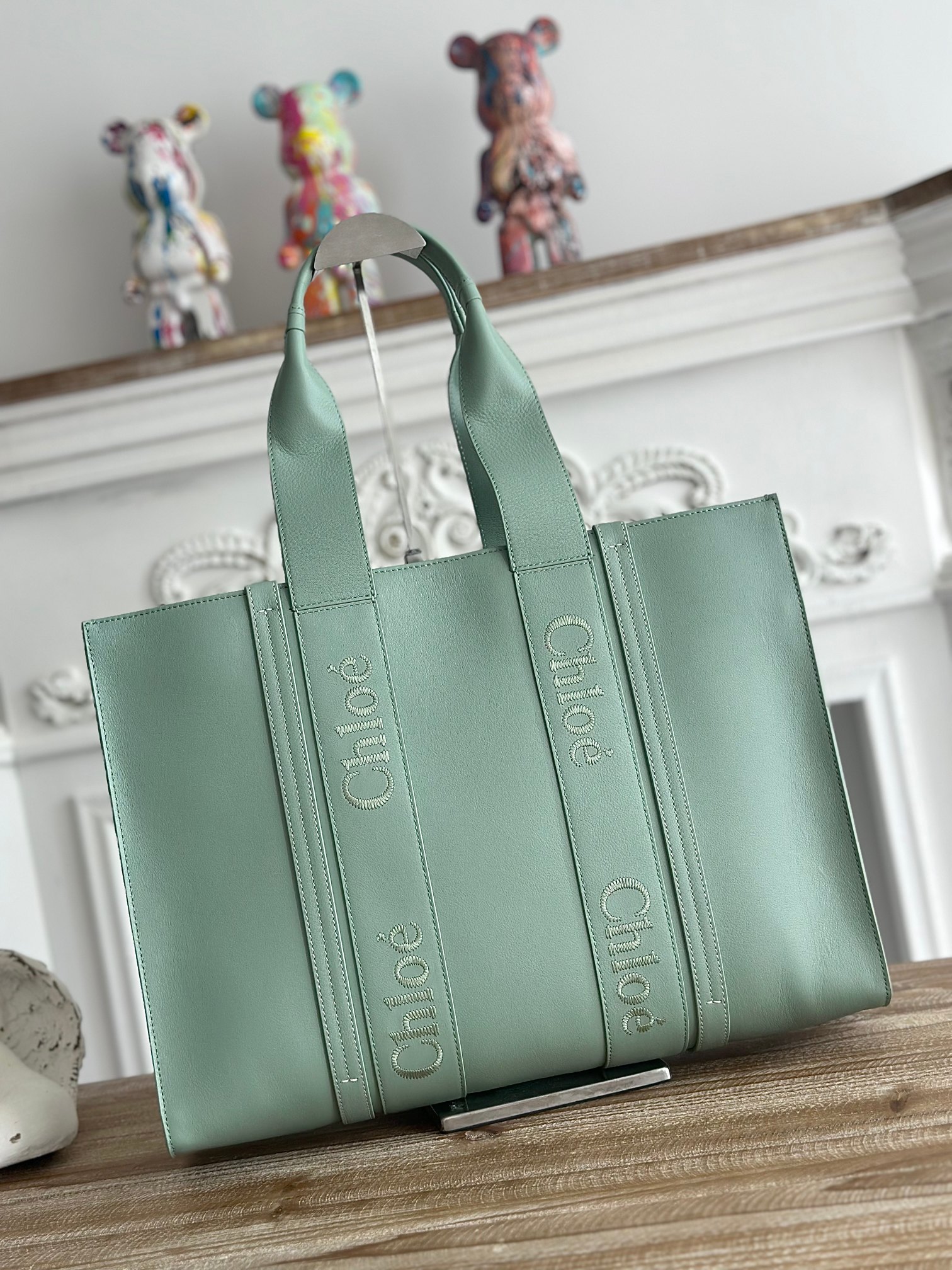 Chloé Large size mint green-all cow leather